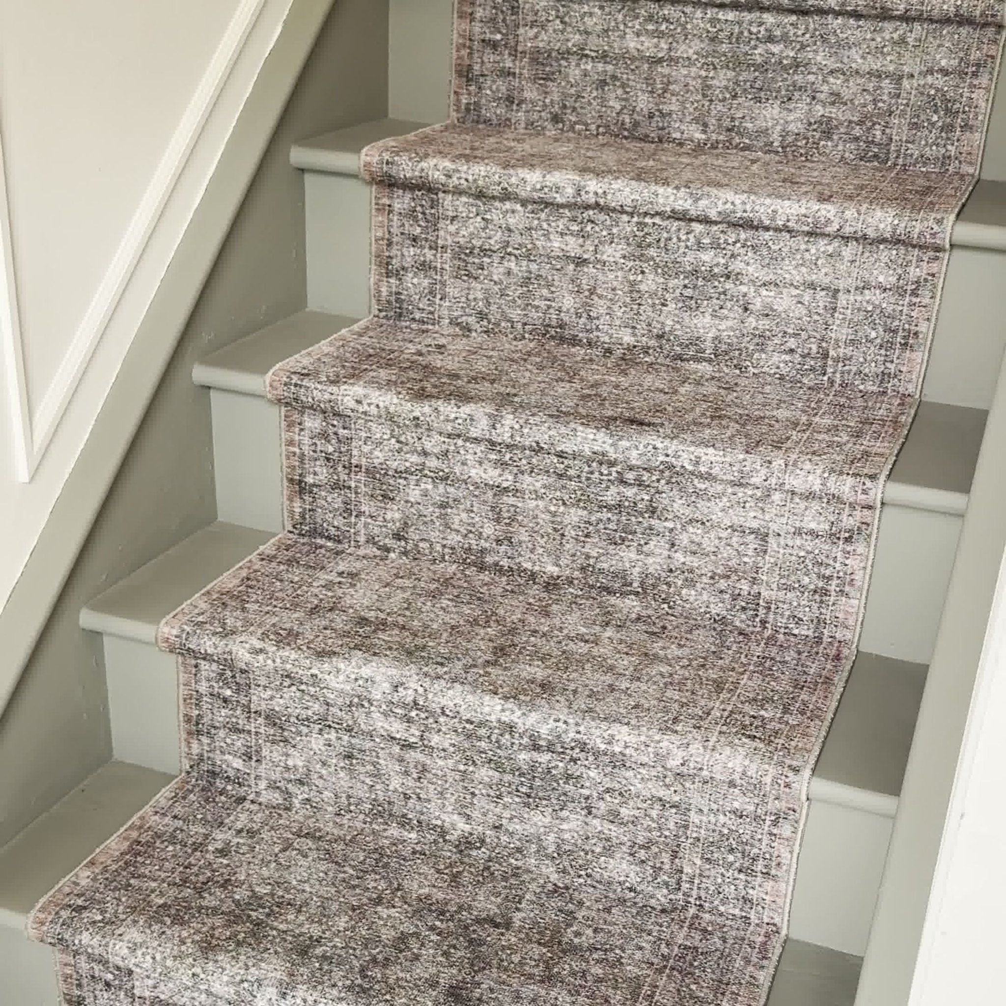 Elevating an Entryway: A DIY Staircase Transformation with the Juliette Custom Runner Rug - Well Woven