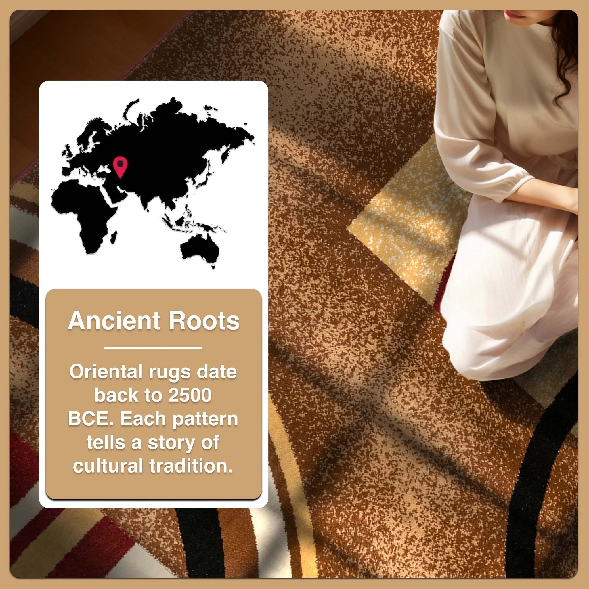 Arcs & Shapes Red Modern Rug Well Woven