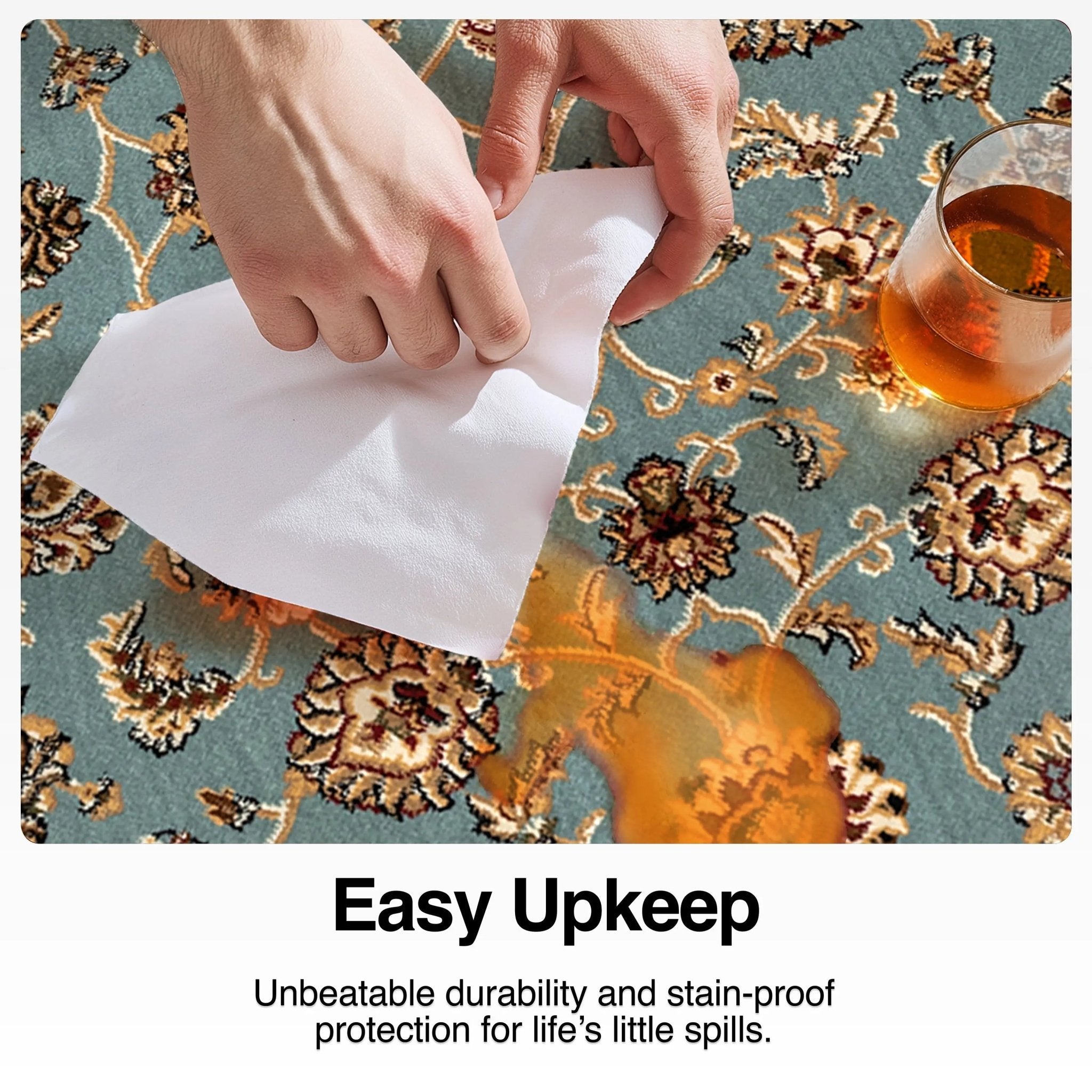 Sarouk Custom Size Runner Traditional Light Blue 27 Inch Wide x Choose Your Length Hallway Runner Rug Well Woven