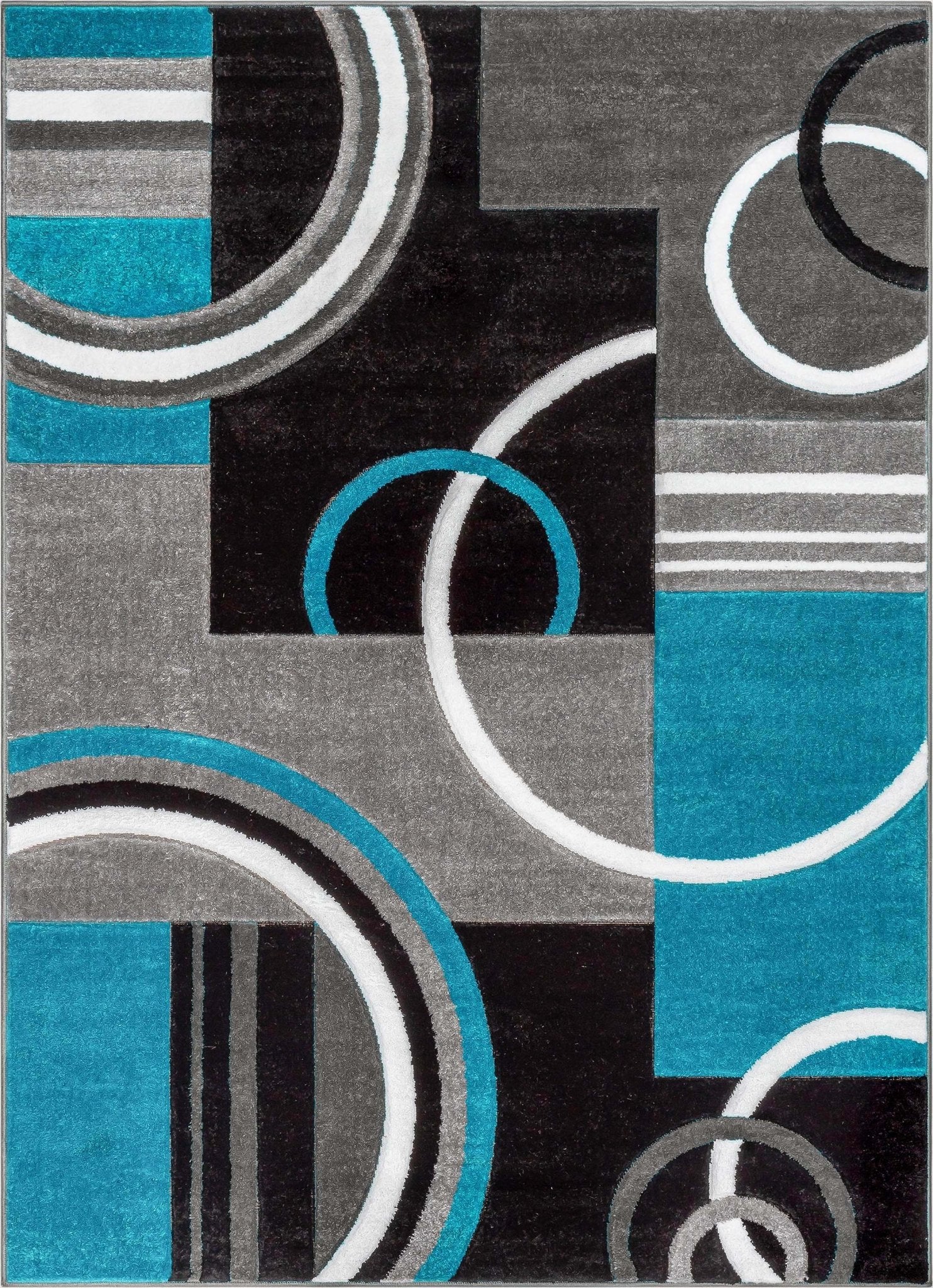 Galaxy Waves Blue Modern Rug Well Woven