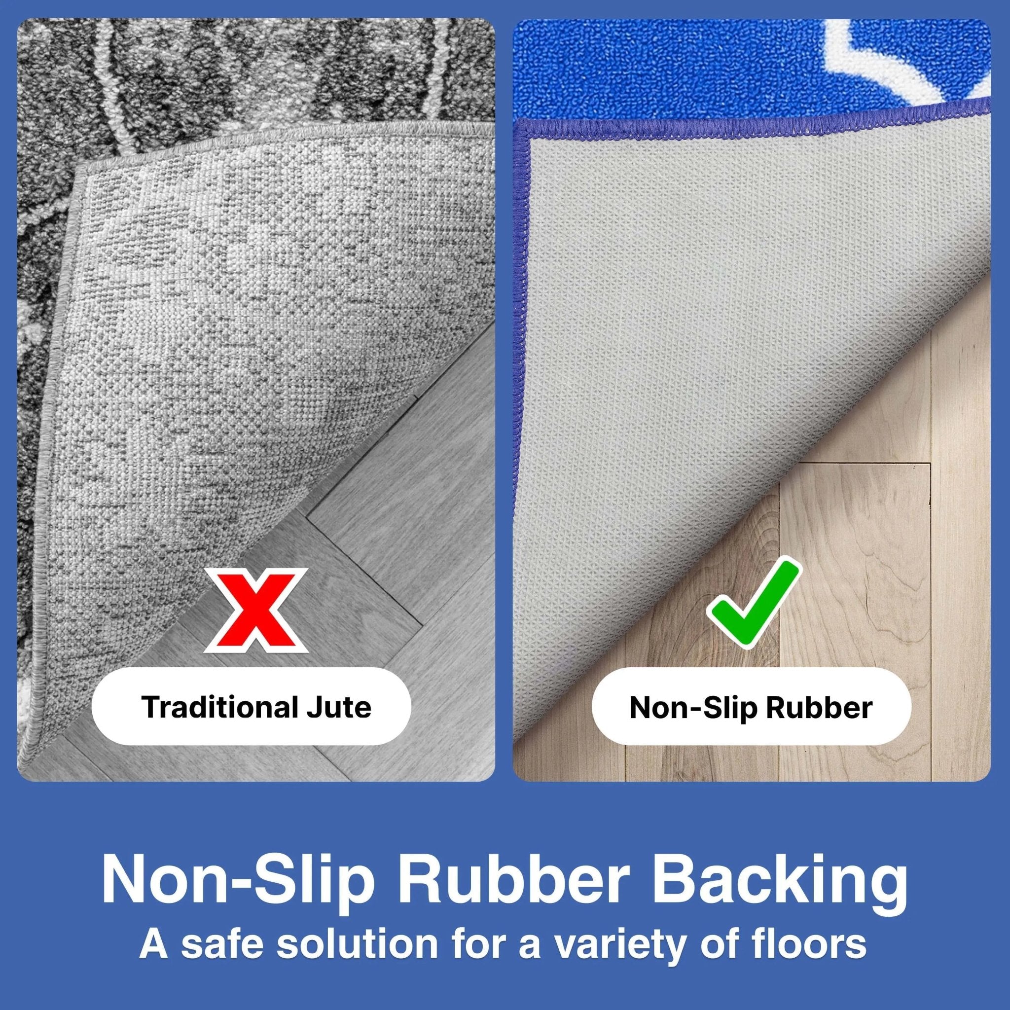 Brooklyn Trellis Custom Size Runner Modern Blue Select Your Width x Choose Your Length Machine Washable Hallway Runner Rug Well Woven