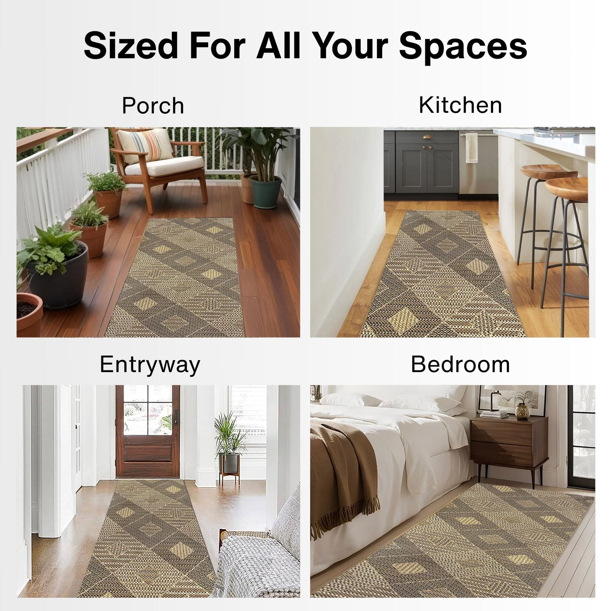 Alto Heritage Custom Size Indoor/Outdoor Runner - 27 Inches Width x Choose Your Custom Length - Well Woven - Indoors and Outdoors