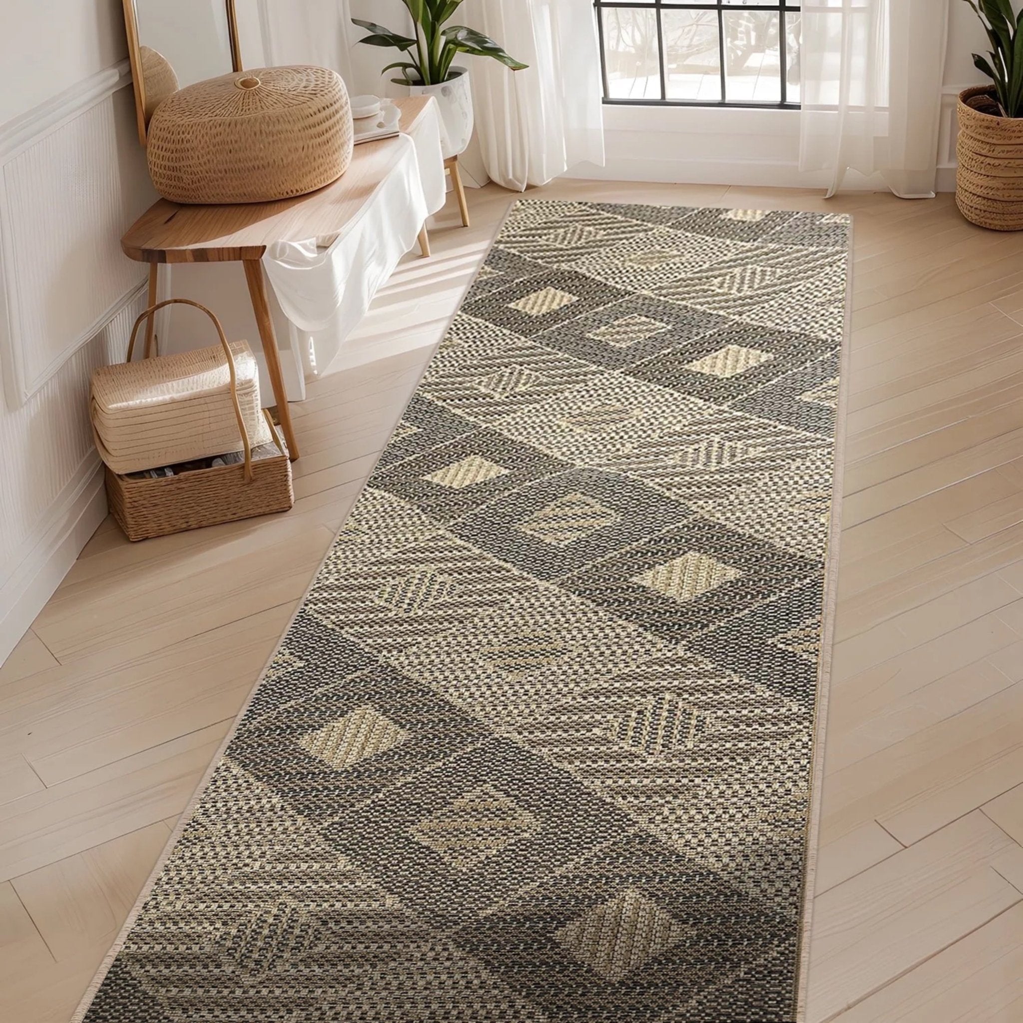 Alto Heritage Custom Size Indoor/Outdoor Runner - 27 Inches Width x Choose Your Custom Length - Well Woven - In an entryway
