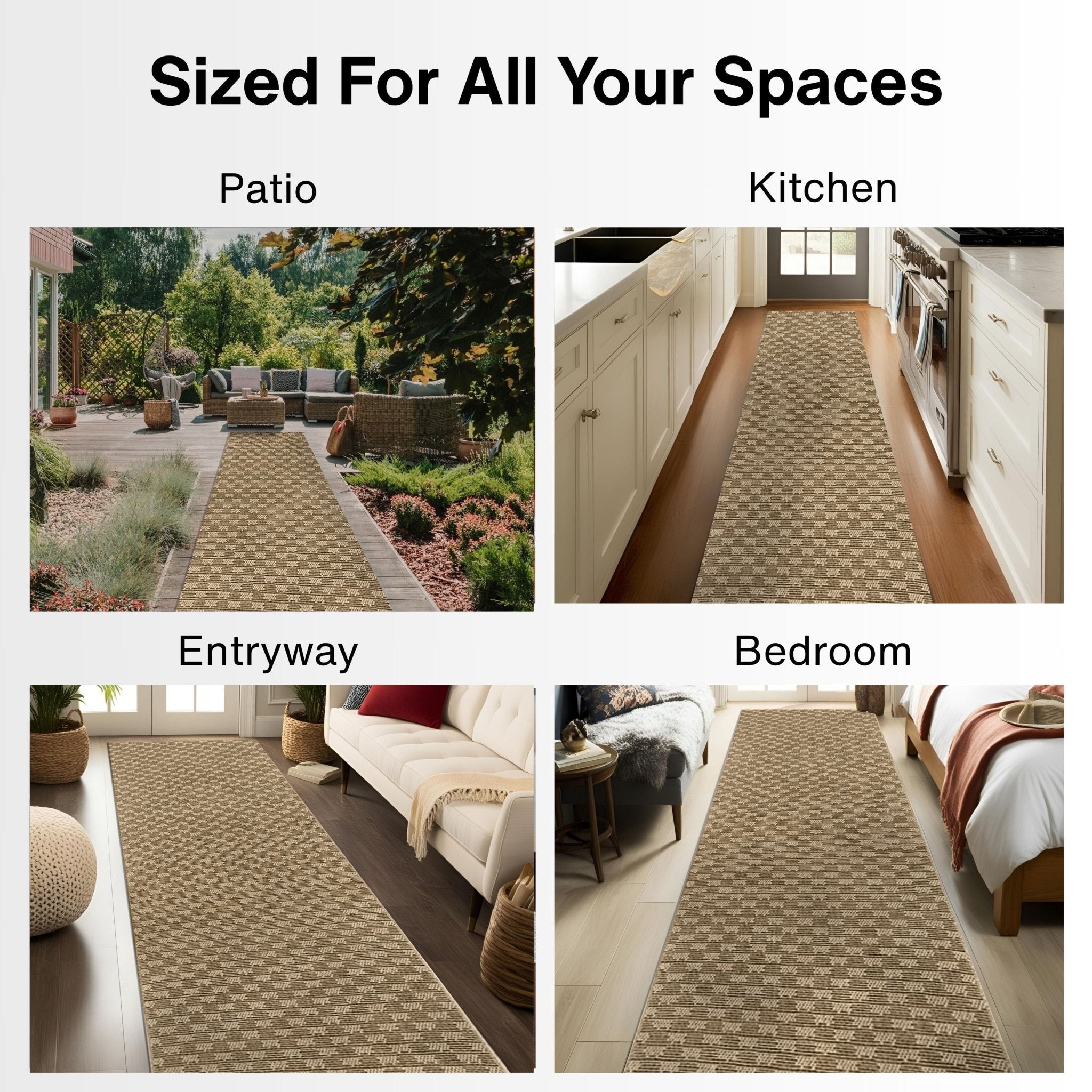 Alto Textures Custom Size Indoor/Outdoor Runner 27 Inches Width x Choose Your Runner Length - Well Woven - Inside and outside