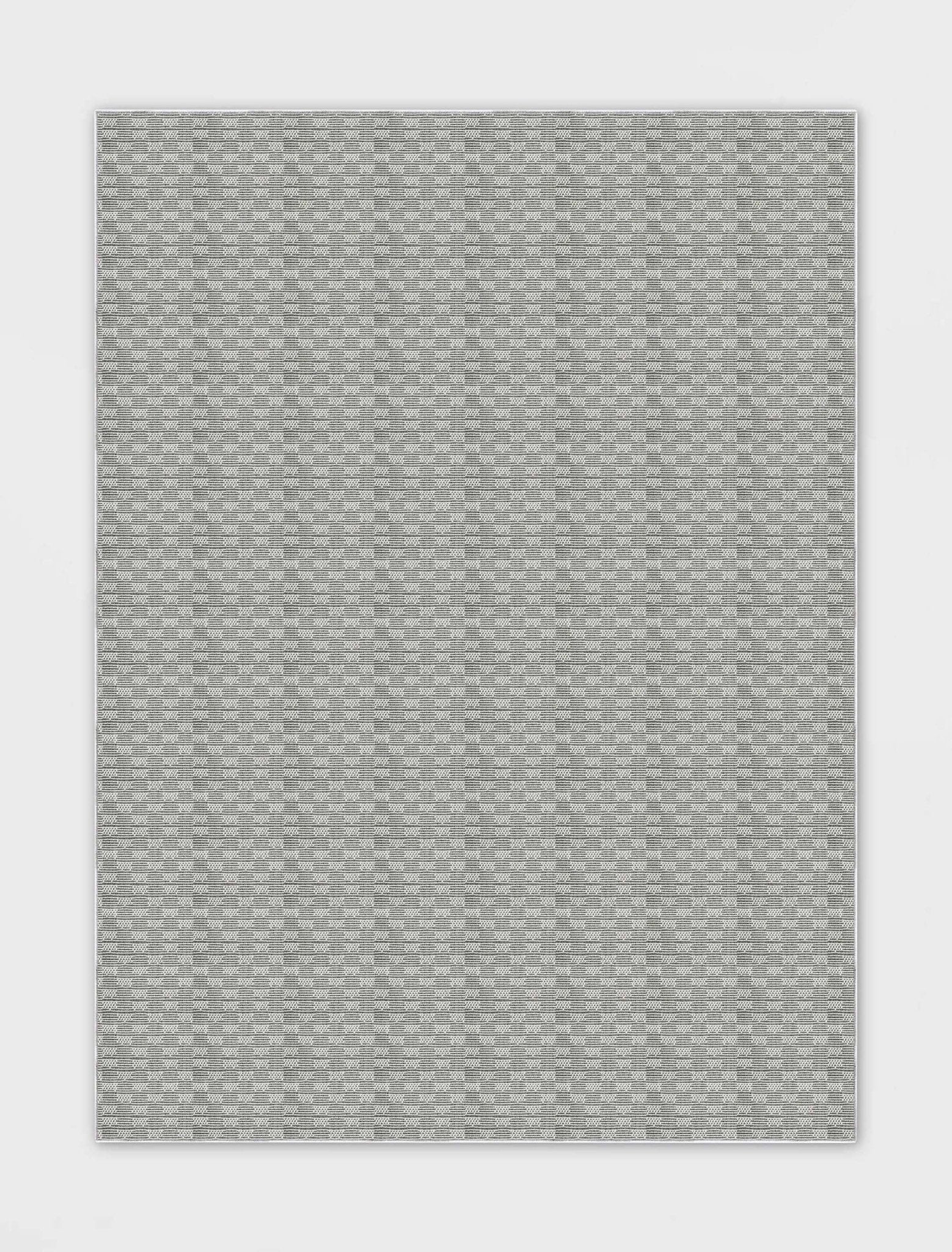 Alto Textures Custom Outdoor/Indoor Flat-Pile Rug - Personalized Sizes, Easy Maintenance - Well Woven - Grey rug overhead