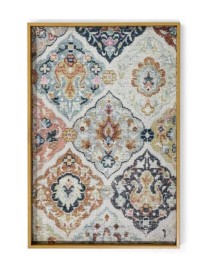 WellArt Maeve sustainable framed textile art on a white background.