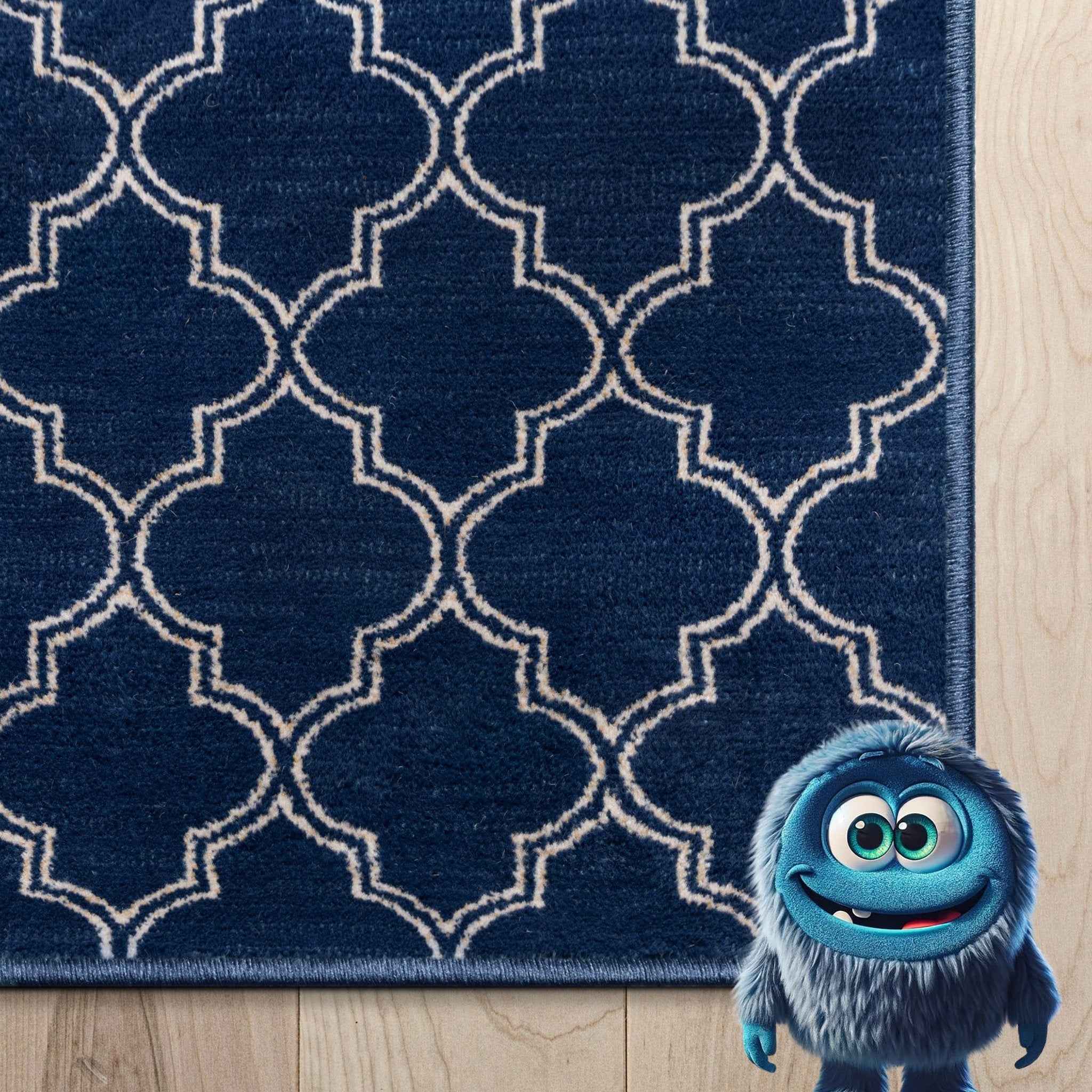 Nantucket Trellis Custom-Made Rug, Made to Order, High-Quality, Elegant Blue Design Area Rug - Well Woven