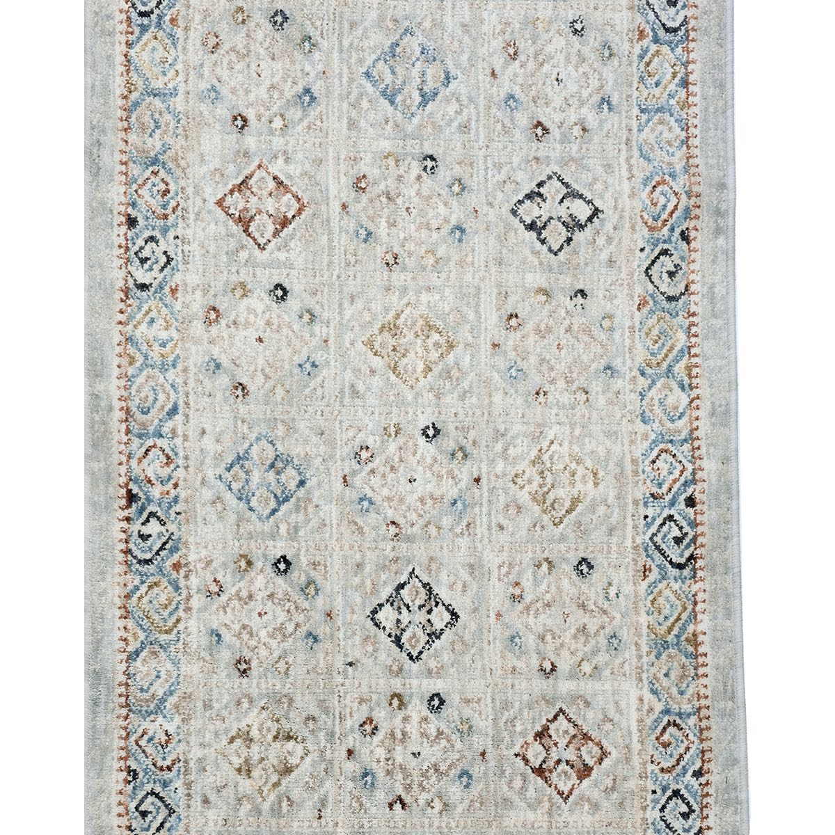 COD-21 - Decorative runner rug with geometric pattern on a plain background
