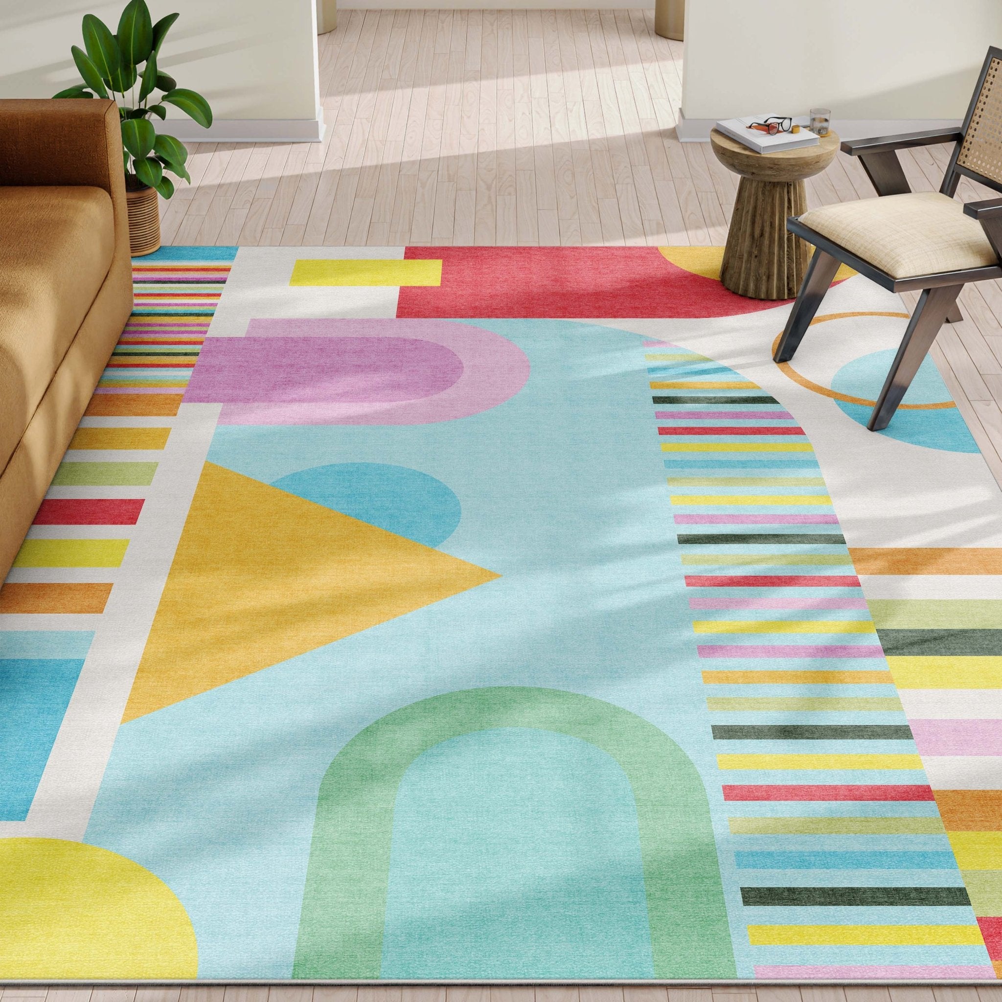 Crayola Modern Parade Multi Color Area Rug By Well Woven Well Woven