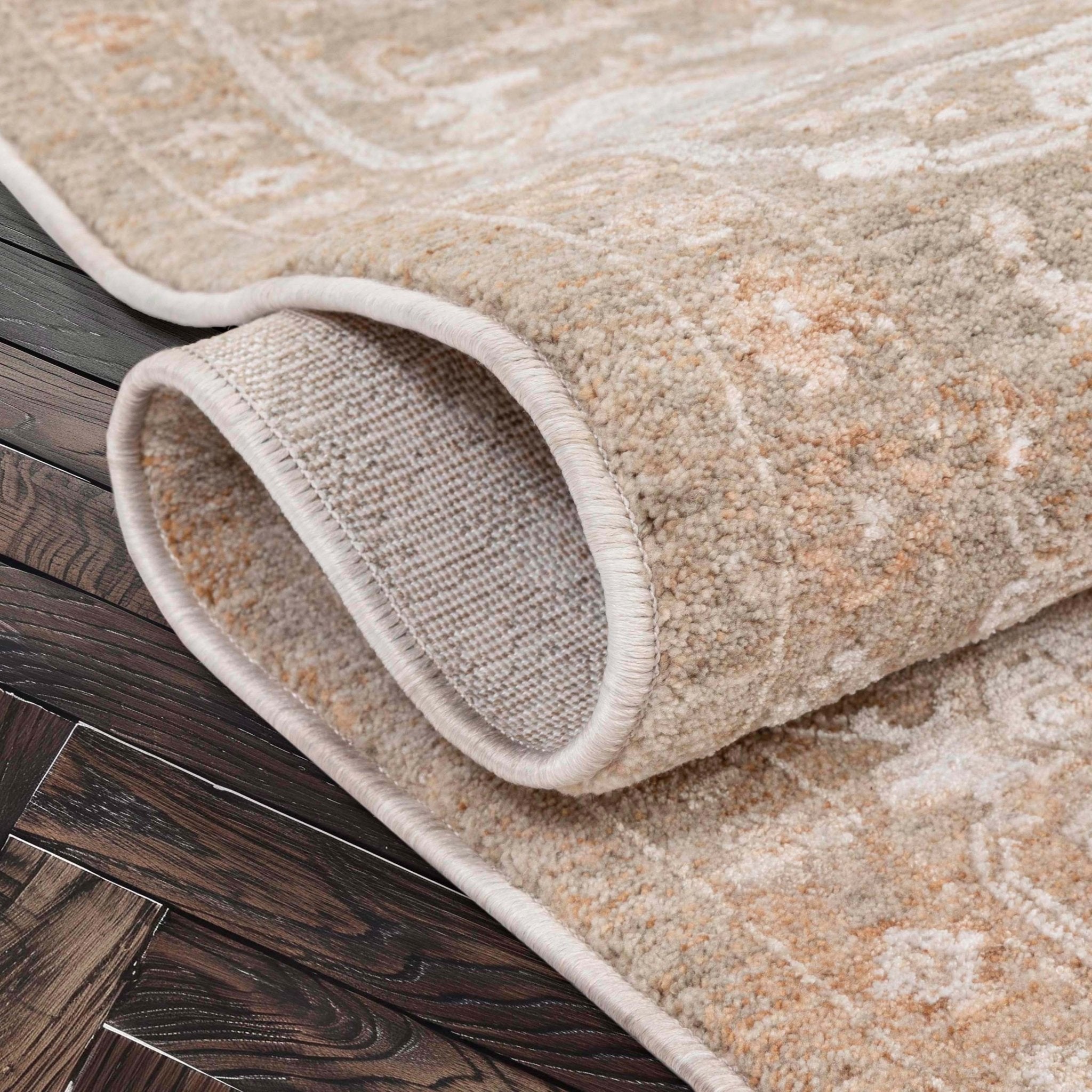 Ethos Serenity Beige Warm Earth Tone - Easy to Clean - Globally Inspired Patterns Well Woven