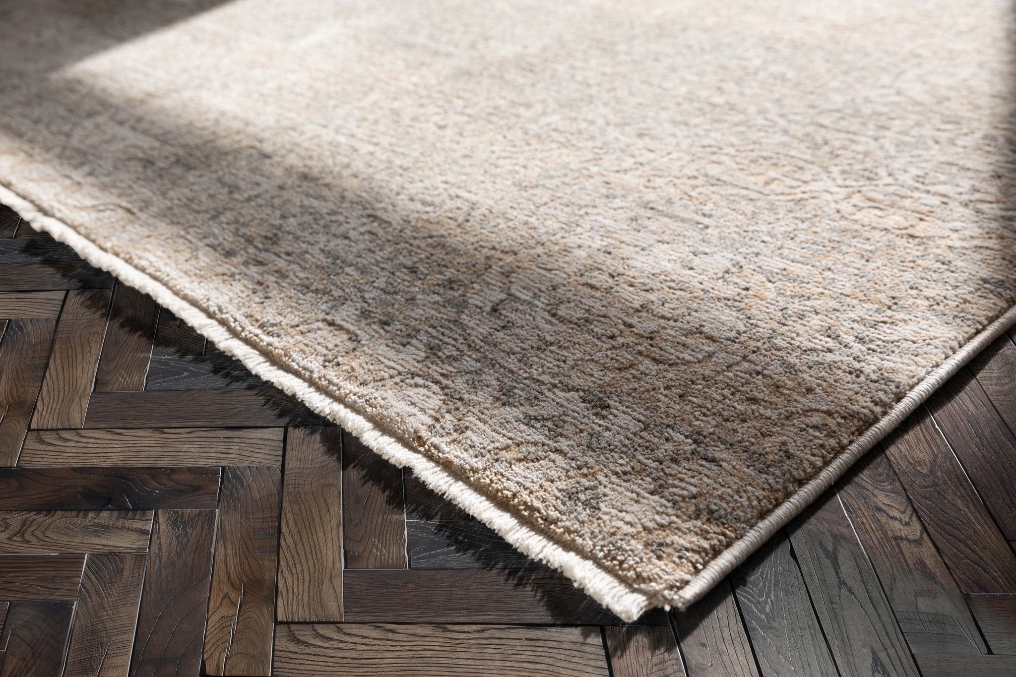 Ethos Echo Beige Floral Warm Earth Tone - Easy to Clean - Globally Inspired Patterns Well Woven