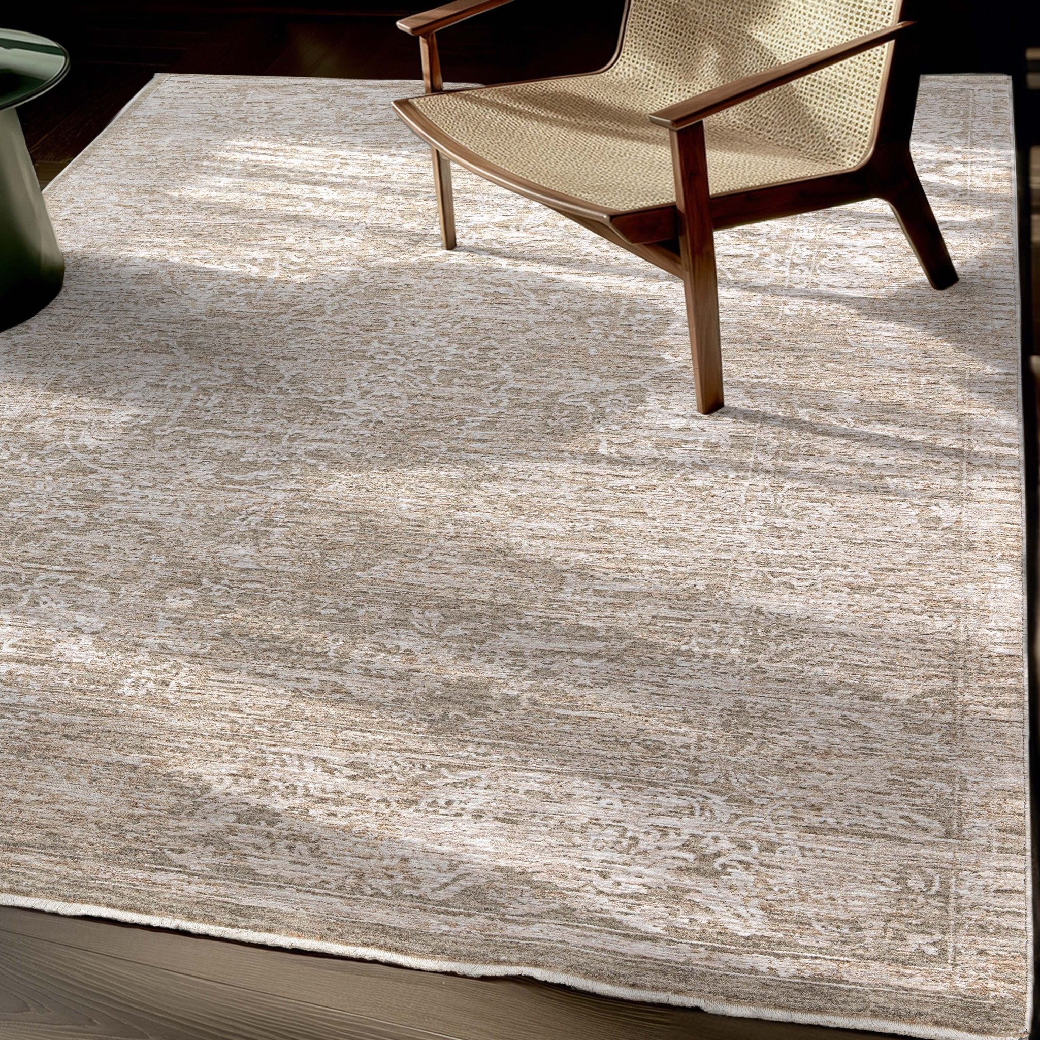 Ethos Harmony Beige Neutral Earth Tone - Easy to Clean - Globally Inspired Patterns Well Woven