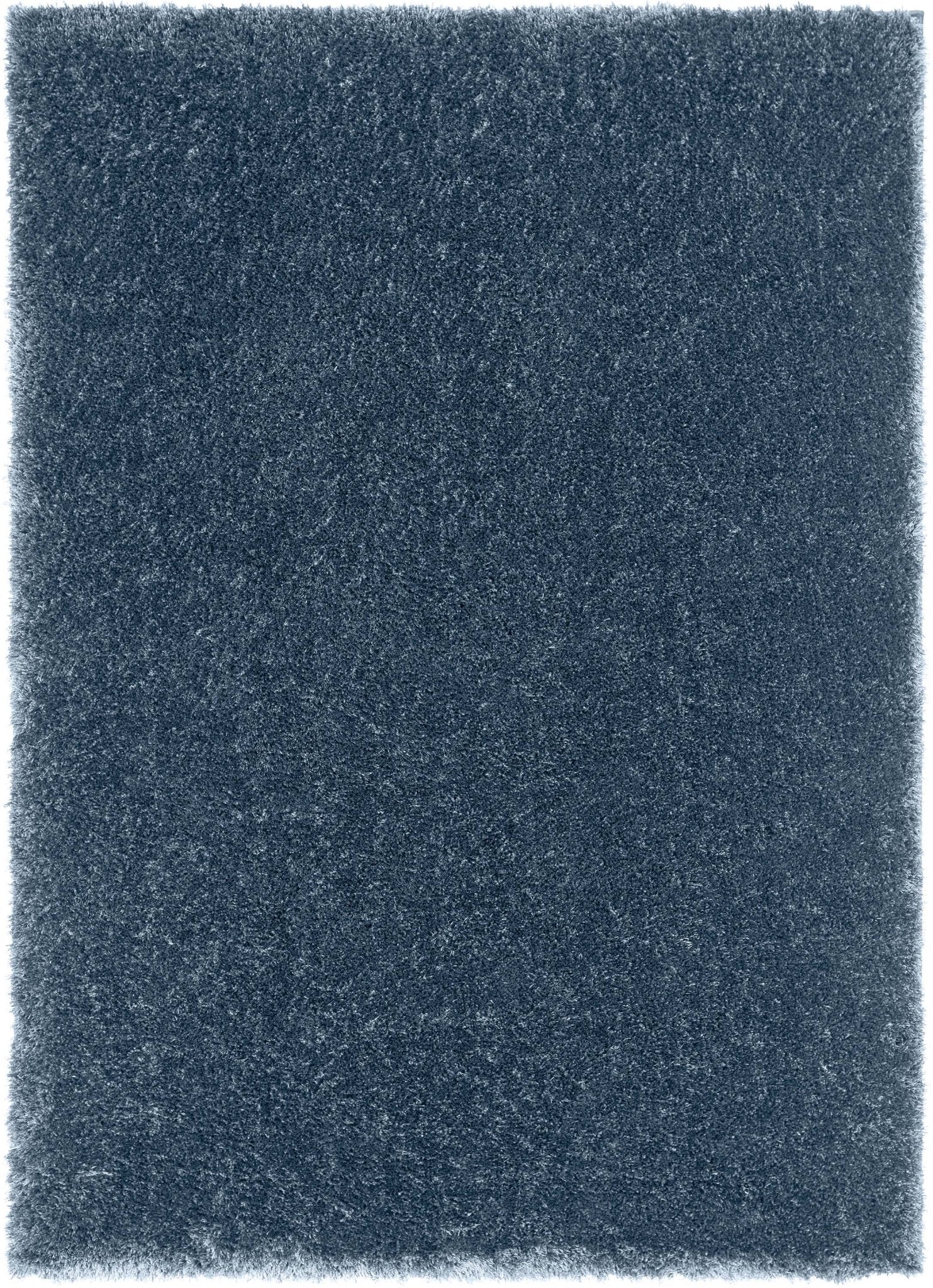 Feather Collection Liza Dark Blue Shag Rug –   Sparkly, Plush, Minimalist Glam - Well Woven - Overhead V2