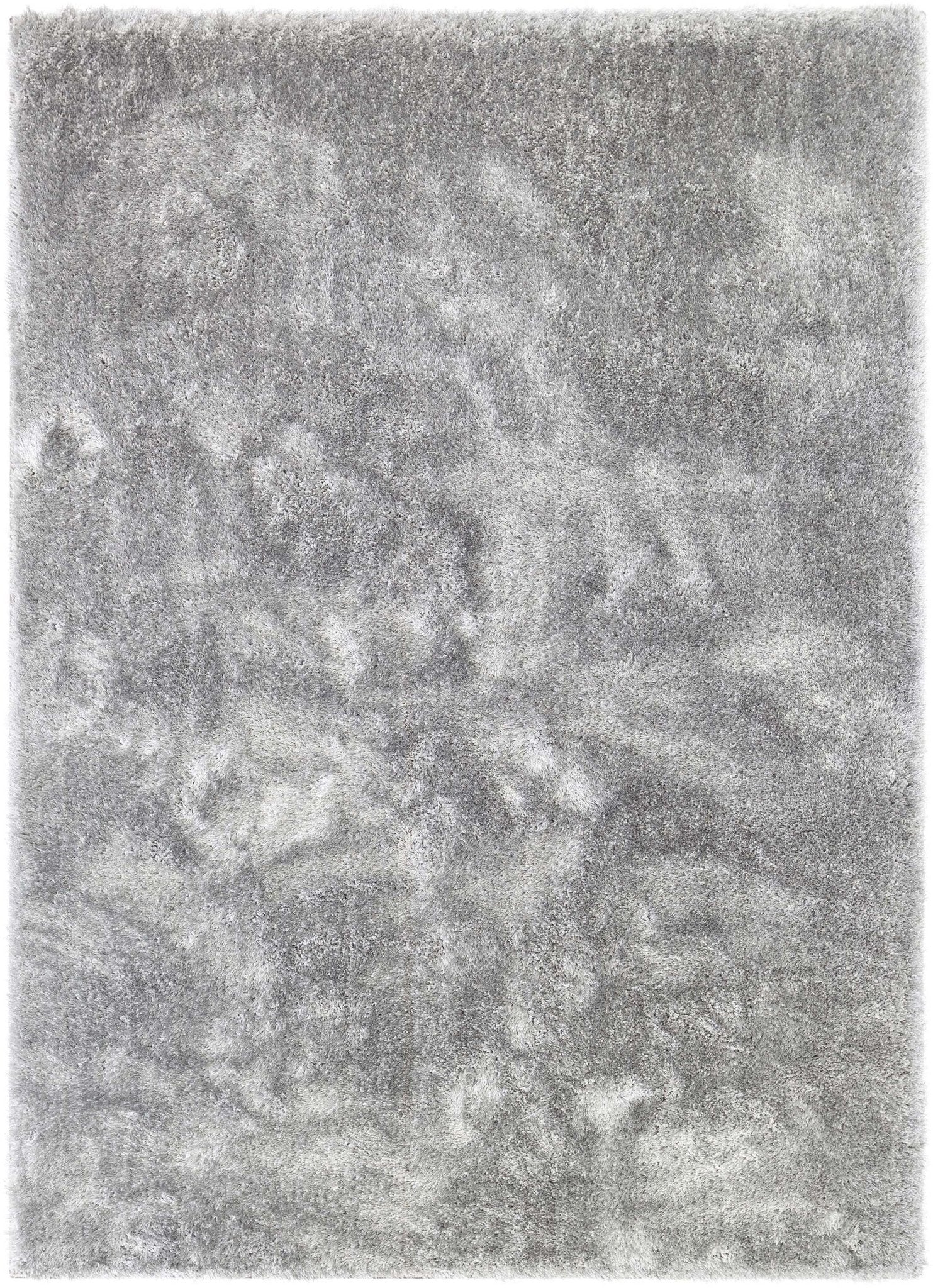 Feather Collection Liza  Silver Shag Rug –  Sparkly, Plush, Minimalist Glam - Well Woven - Overhead