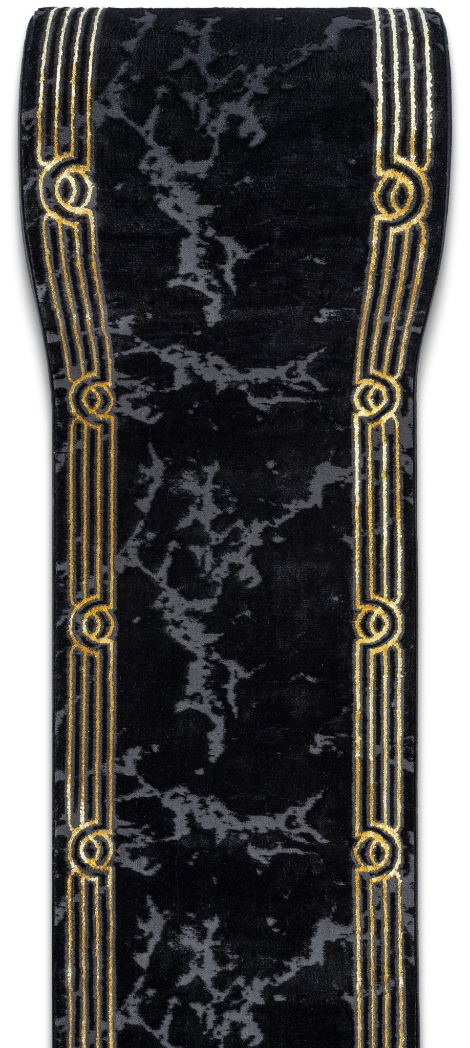 Custom Size Runner Huntington Glam Marble Black Gold Choose Your Width x Choose Your Length Hallway Runner Rug Well Woven