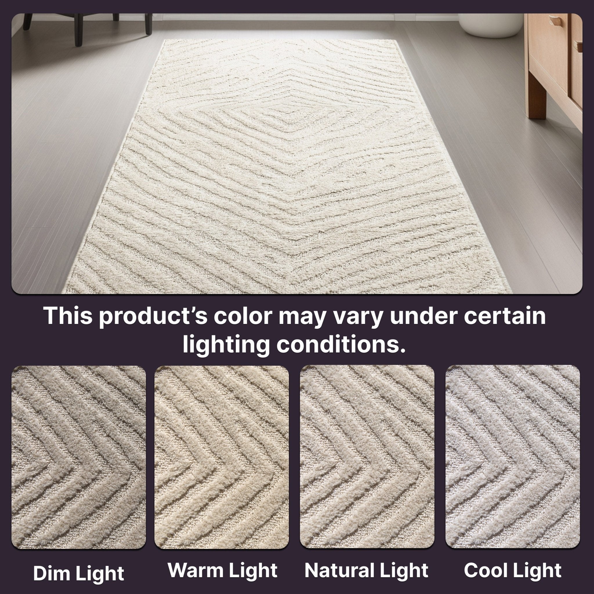 Custom Size Runner Relajo Modern Solid & Striped Ivory Choose Your Width x Choose Your Length Hallway Runner Rug Well Woven