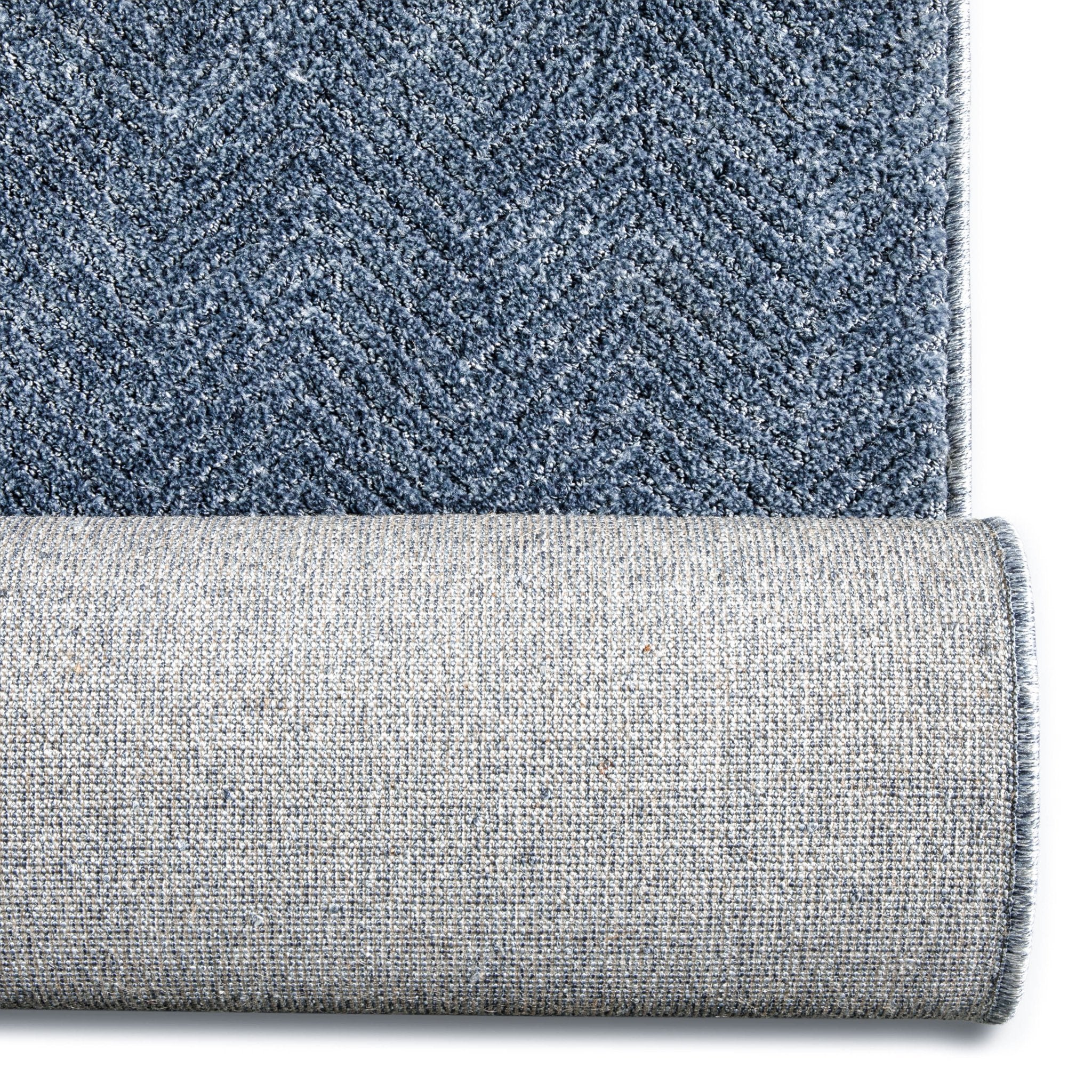 Custom Size Runner Pompeii Modern Blue Choose Your Width x Choose Your Length Hallway & Stair Runner Rug Well Woven