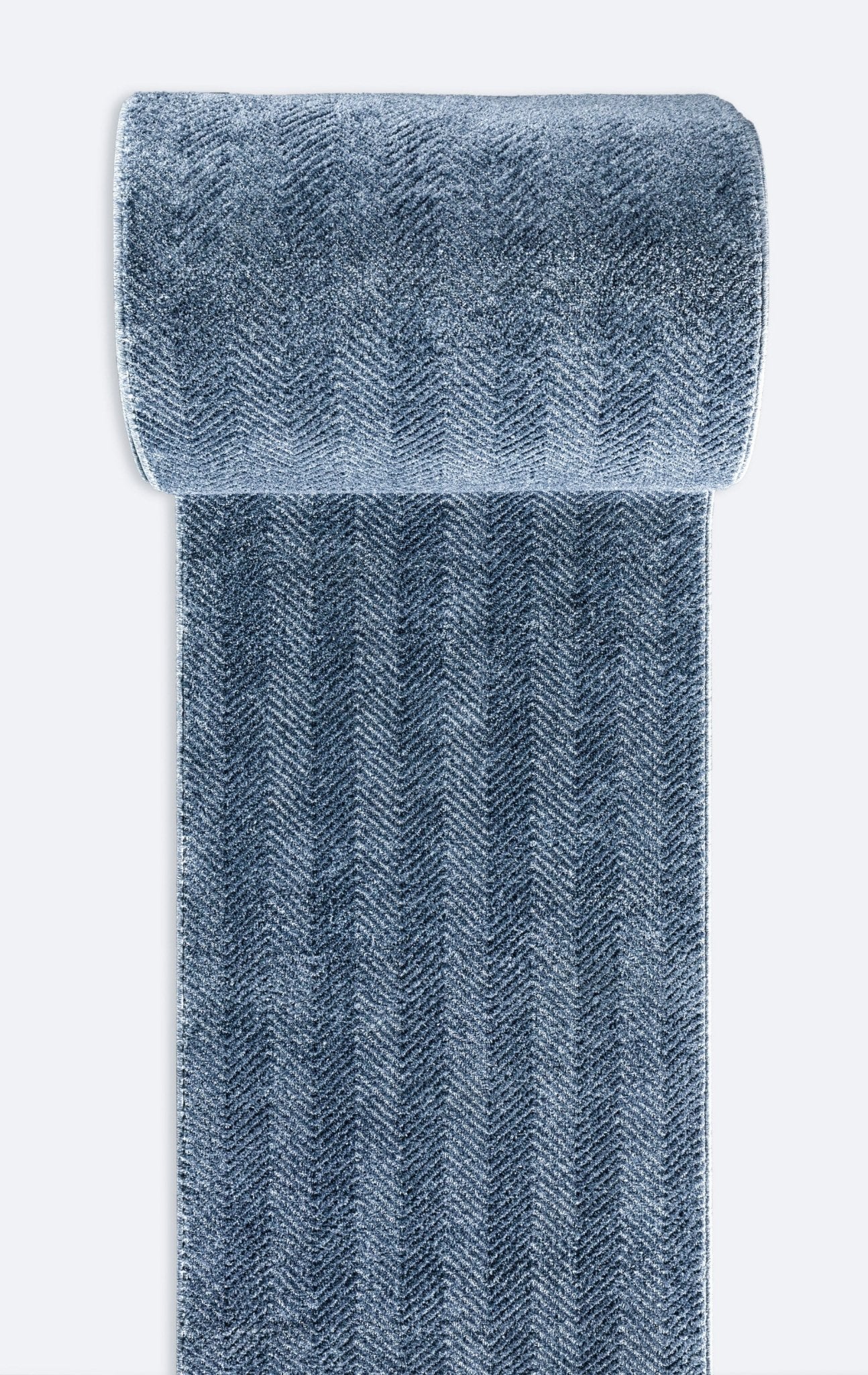 Custom Size Runner Pompeii Modern Blue Choose Your Width x Choose Your Length Hallway & Stair Runner Rug Well Woven