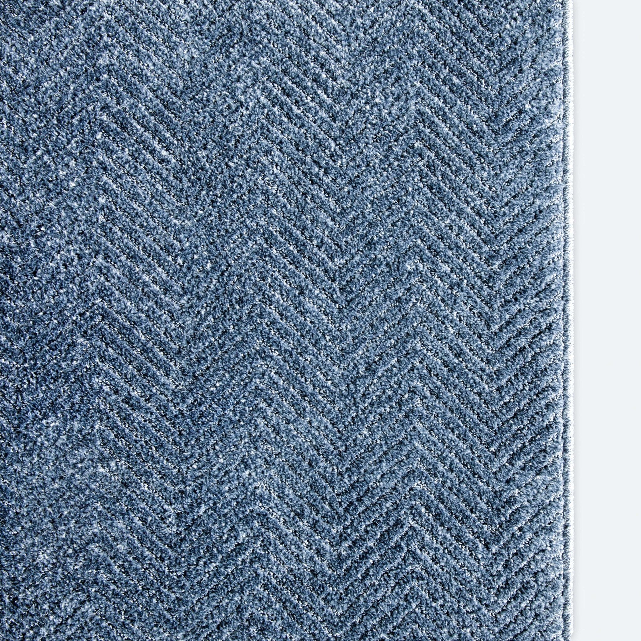 Custom Size Runner Pompeii Modern Blue Choose Your Width x Choose Your Length Hallway & Stair Runner Rug Well Woven