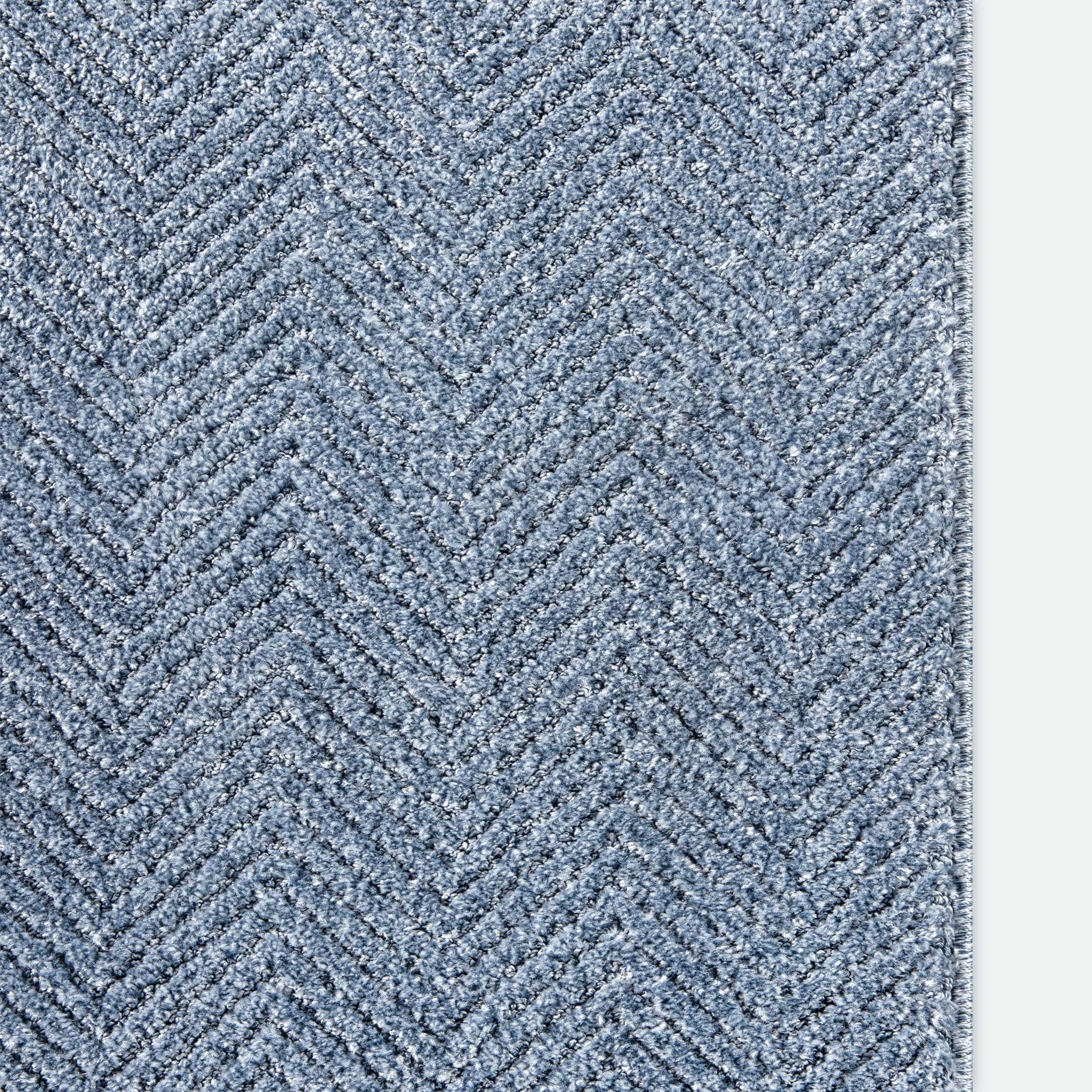 Custom Size Runner Pompeii Modern Light Blue Choose Your Width x Choose Your Length Hallway & Stair Runner Rug Well Woven