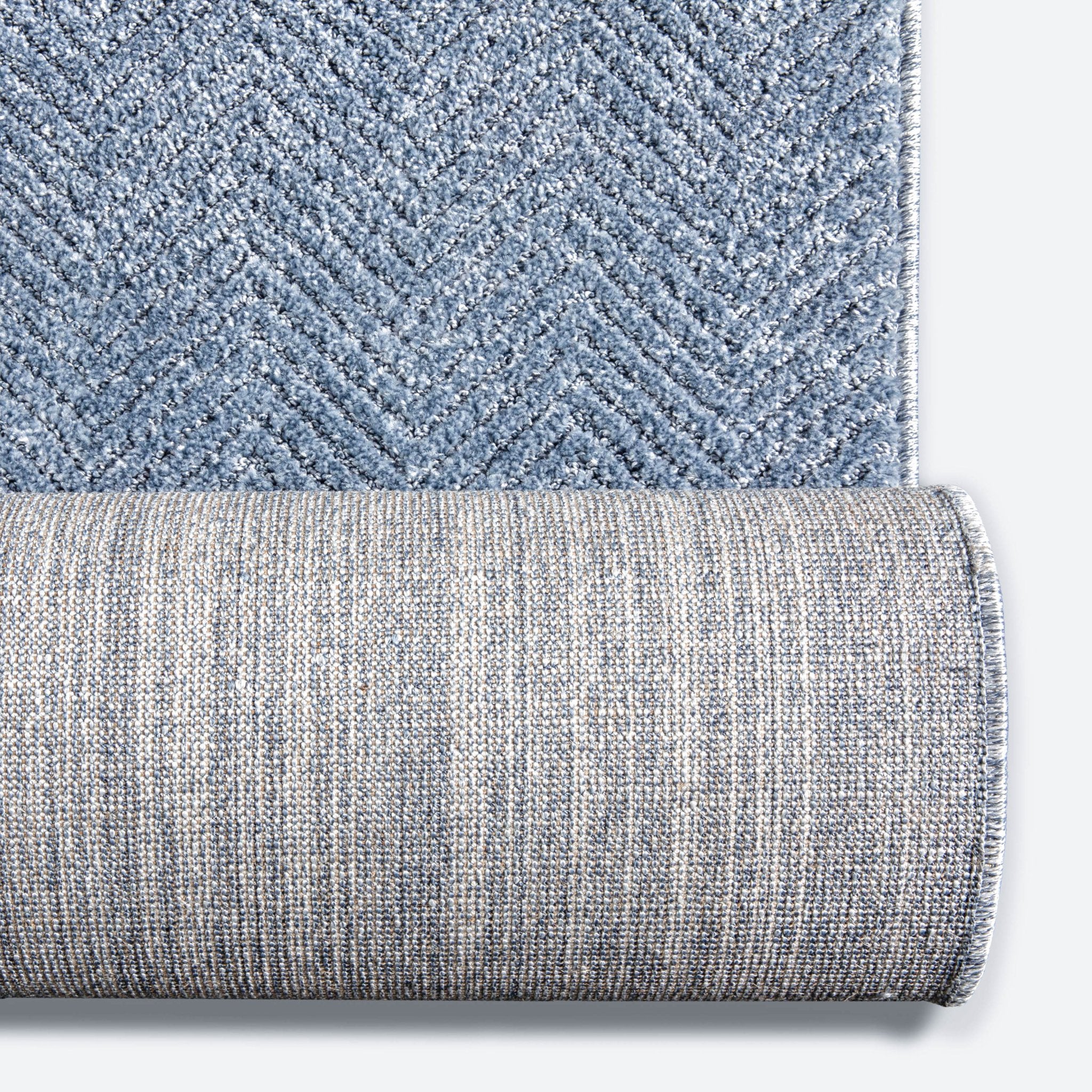 Custom Size Runner Pompeii Modern Light Blue Choose Your Width x Choose Your Length Hallway & Stair Runner Rug Well Woven