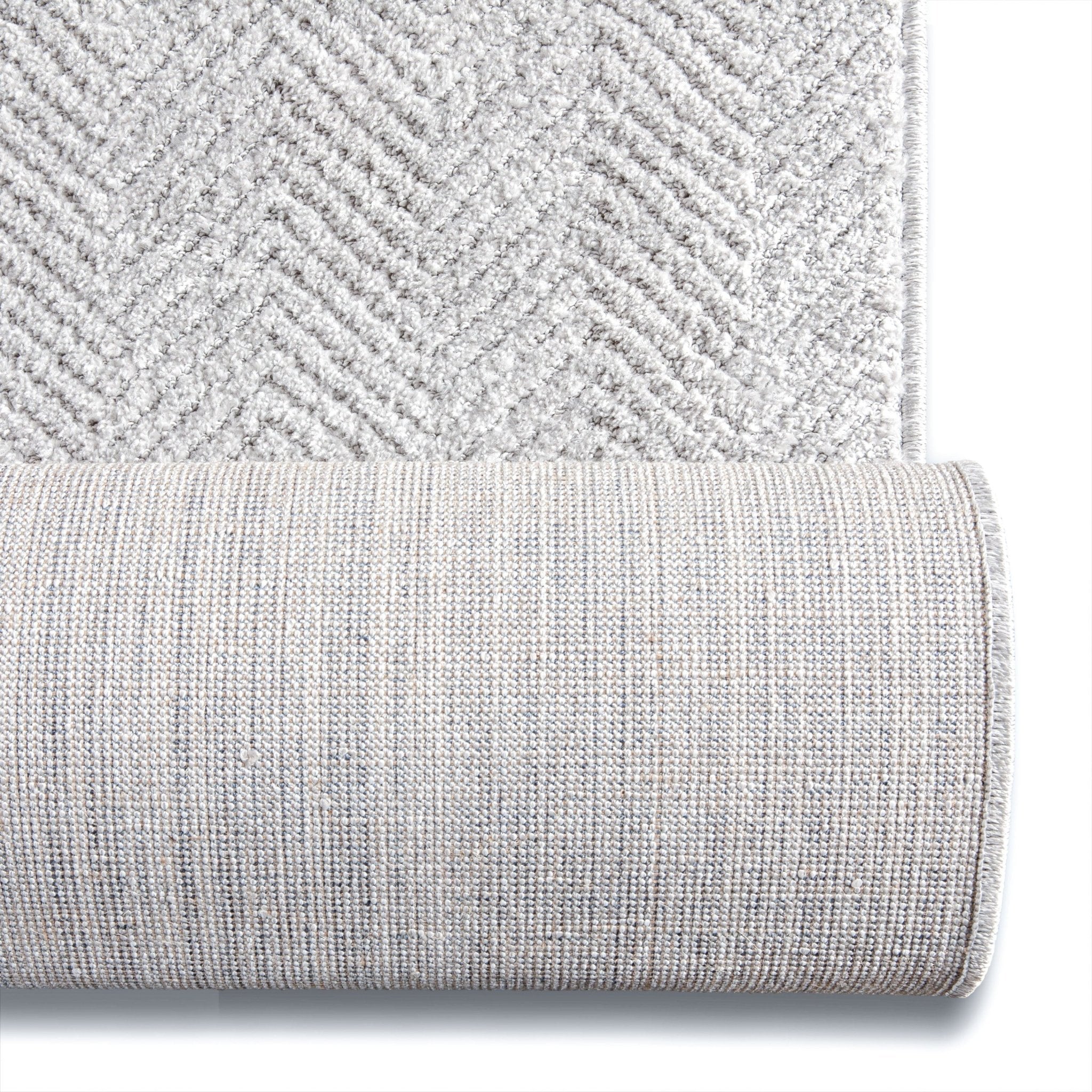 Custom Size Runner Pompeii Modern Light Grey Choose Your Width x Choose Your Length Hallway & Stair Runner Rug Well Woven