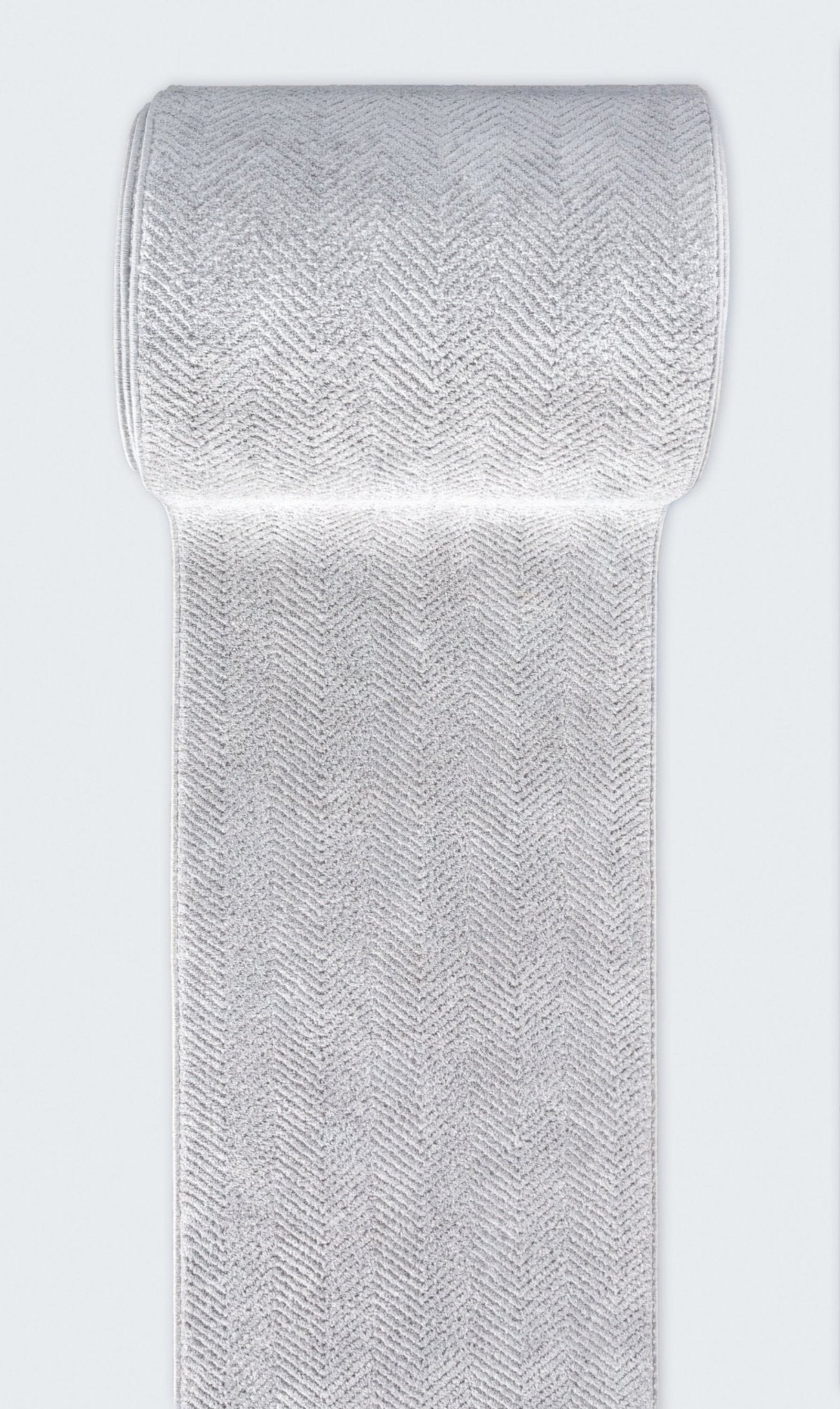 Custom Size Runner Pompeii Modern Light Grey Choose Your Width x Choose Your Length Hallway & Stair Runner Rug Well Woven