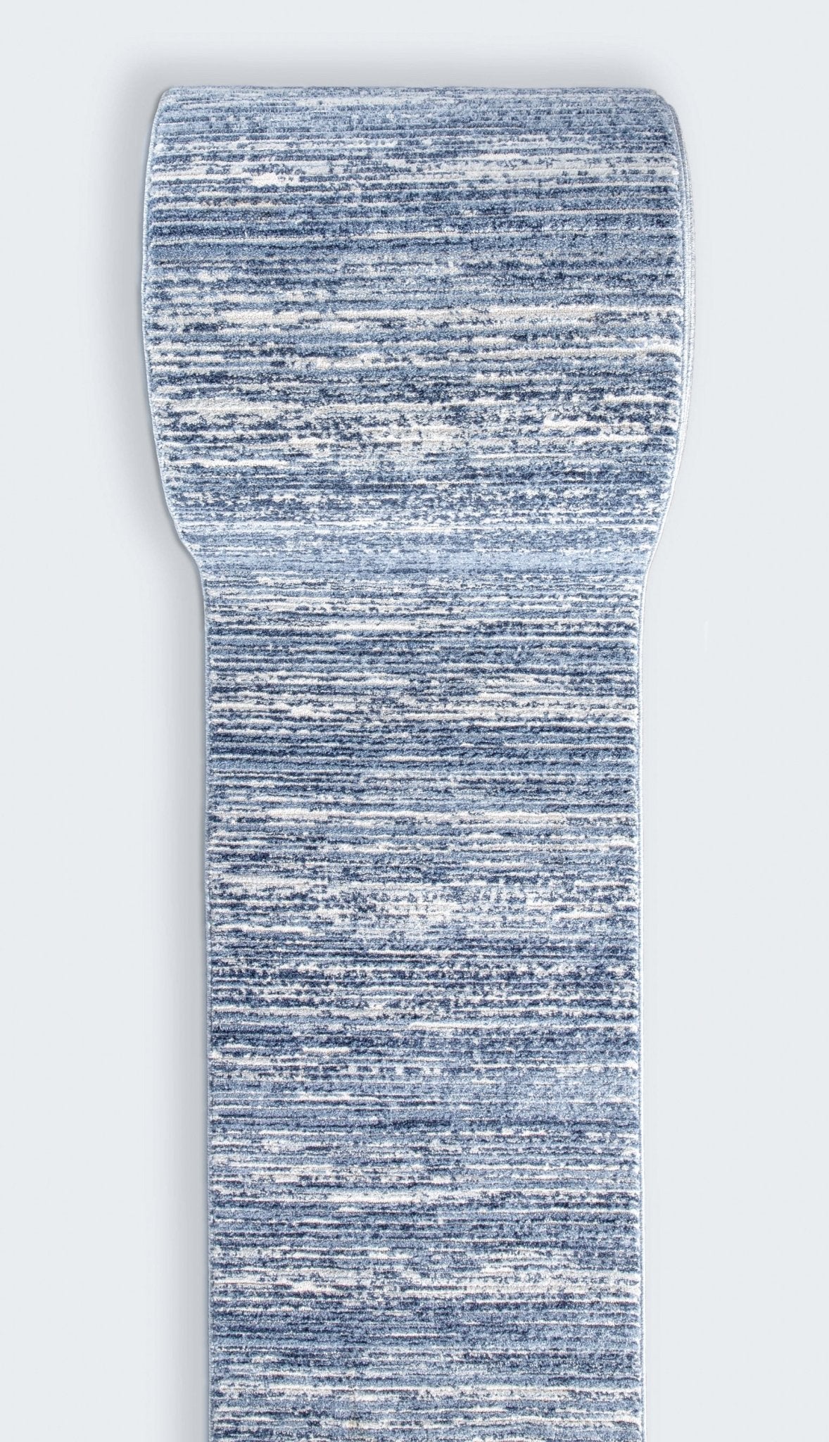 Custom Size Runner Delphi Modern Light Blue Choose Width x Length Hallway & Stair Runner Well Woven