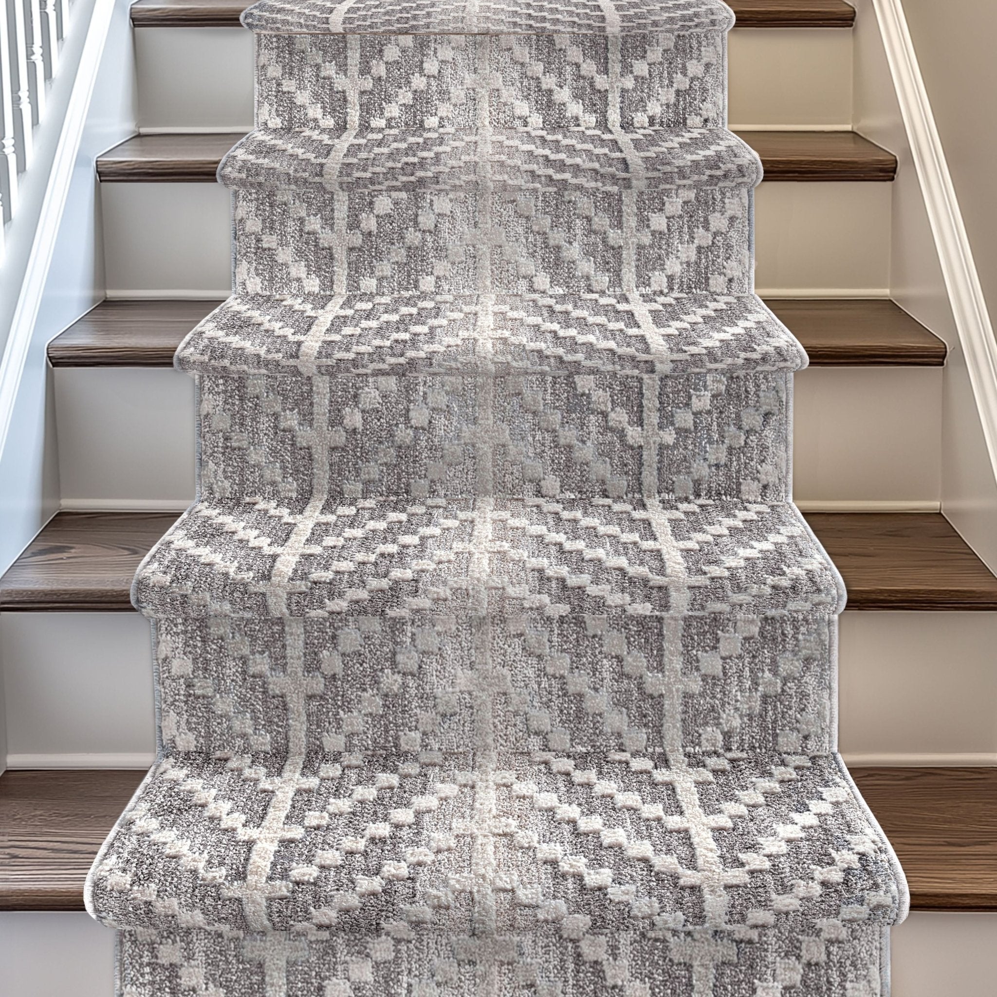 Custom Size Runner Rhodes Modern Taupe Choose Your Width x Choose Your Length Hallway & Stair Runner Rug Well Woven