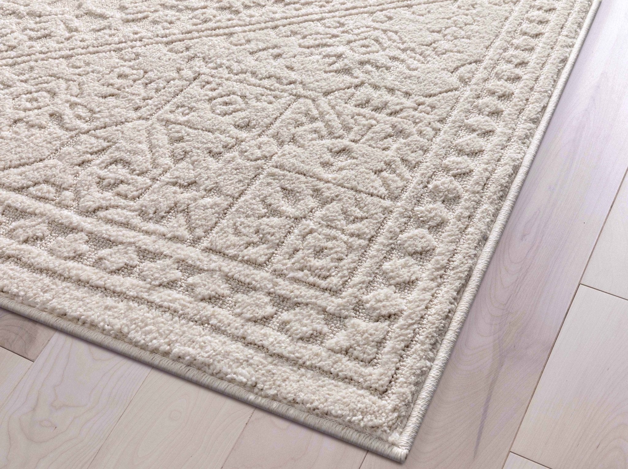 Cloud Medallion Heriz Soft Ivory Rug Well Woven