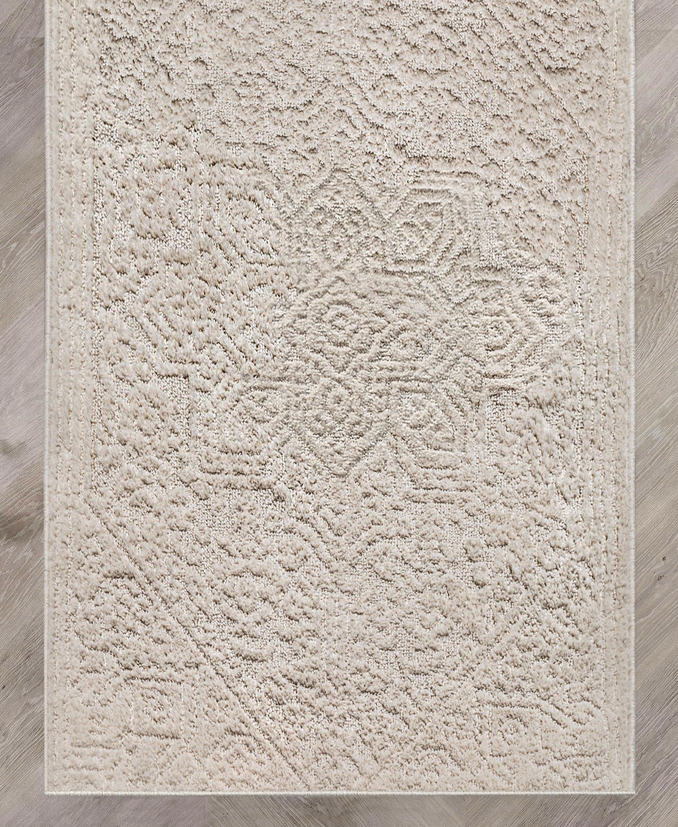 Custom Size Runner Cloud Medallion Farmhouse Medallion Ivory Choose Your Width x Choose Your Length Hallway Runner Rug Well Woven