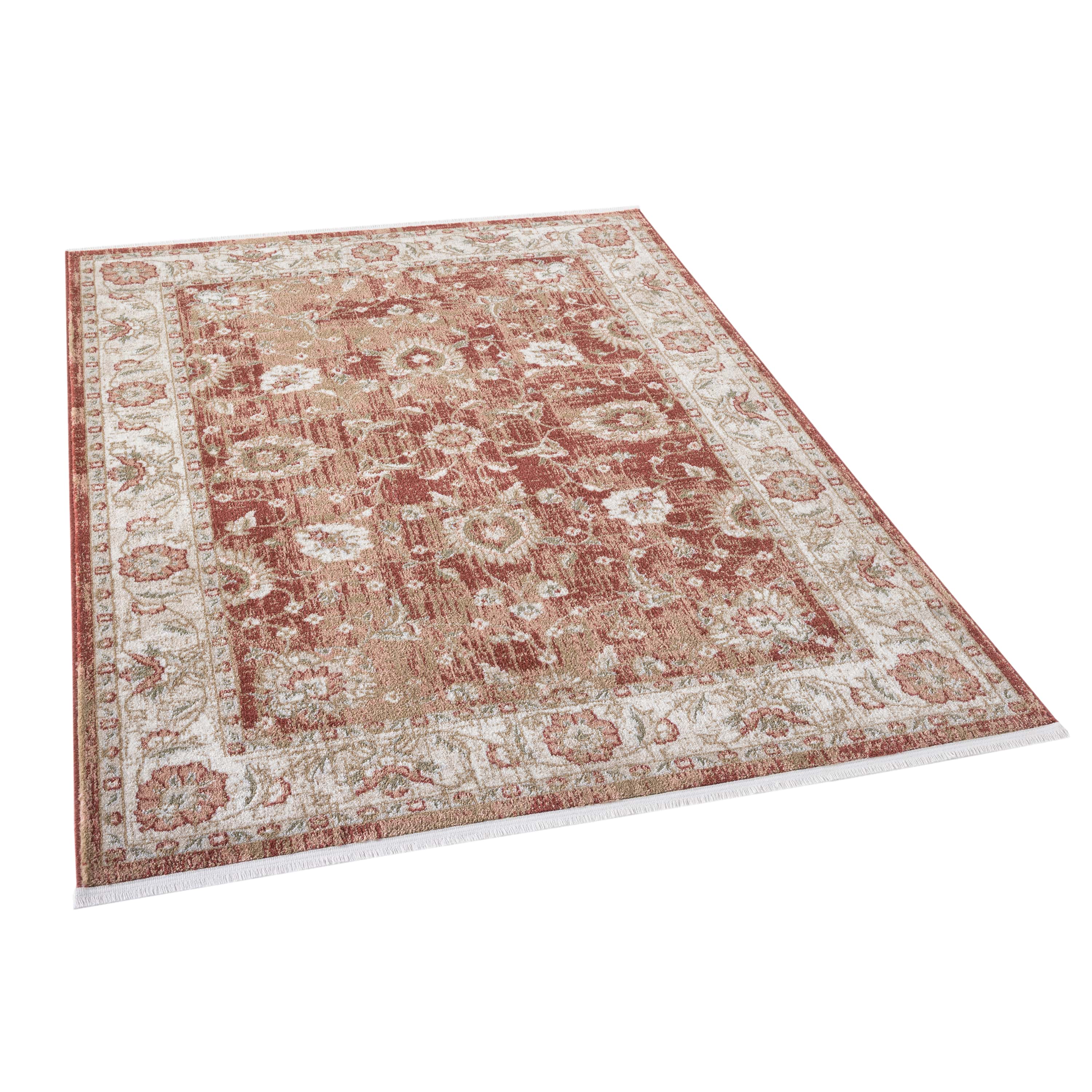 IND-100 Well Woven Indira Elysium Crimson Floor On White