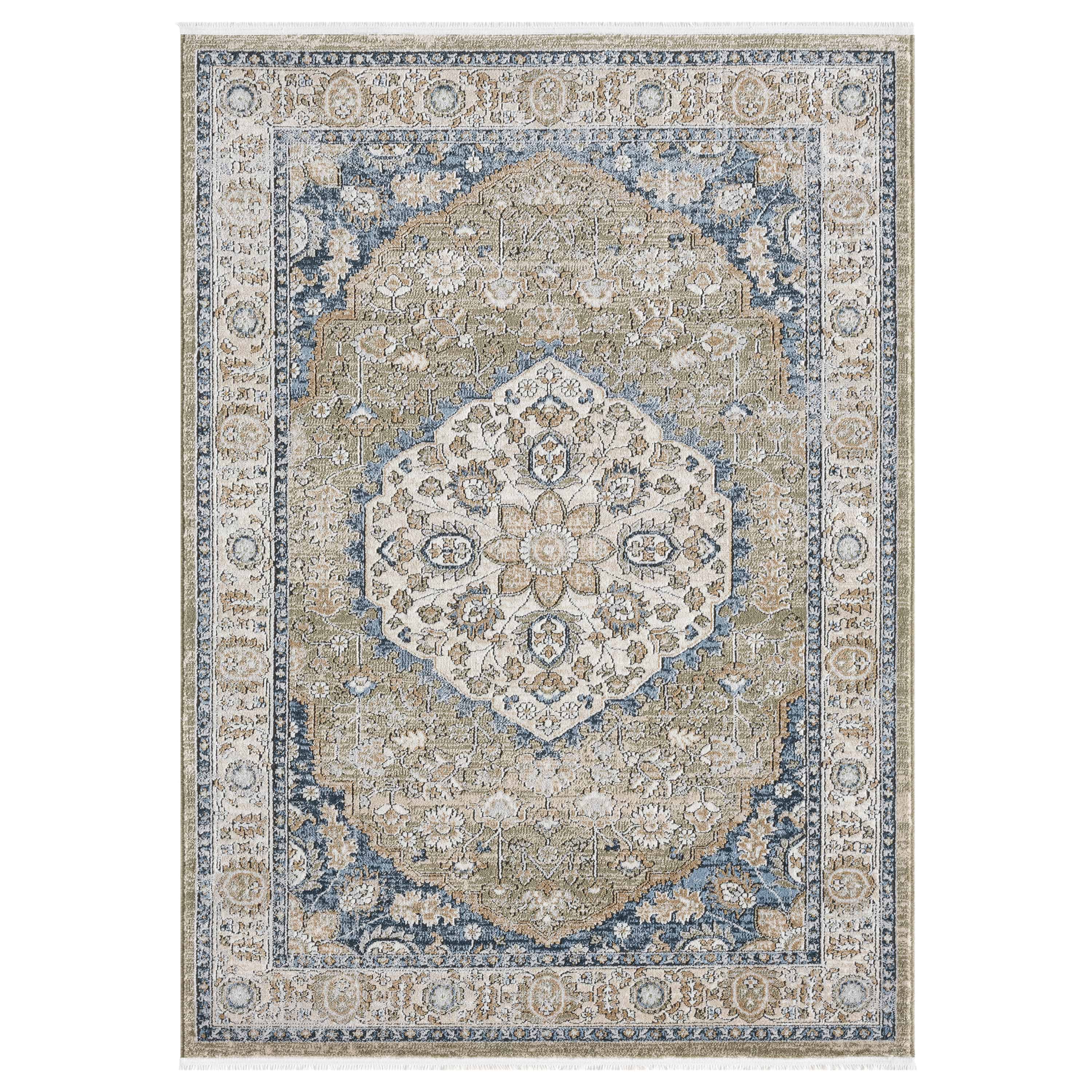 IND-135 Well Woven Indira Mythos Emerald Green Overhead on White