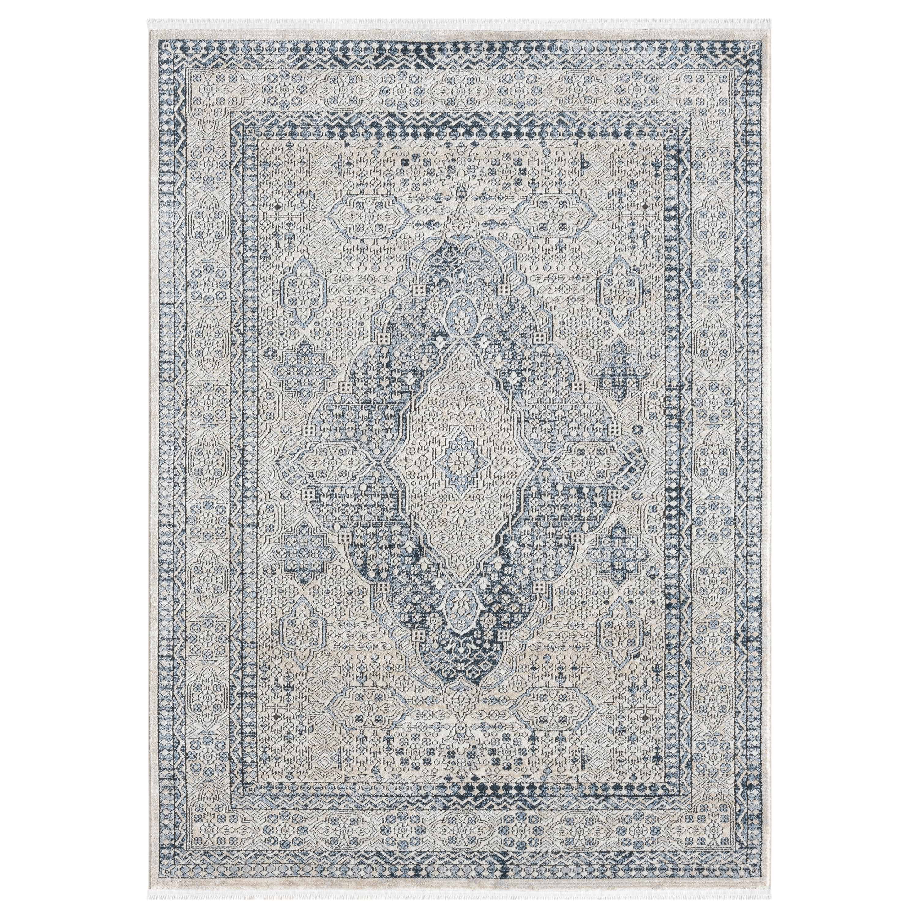 IND-143 Well Woven Indira Eclipse Ivory Overhead on White