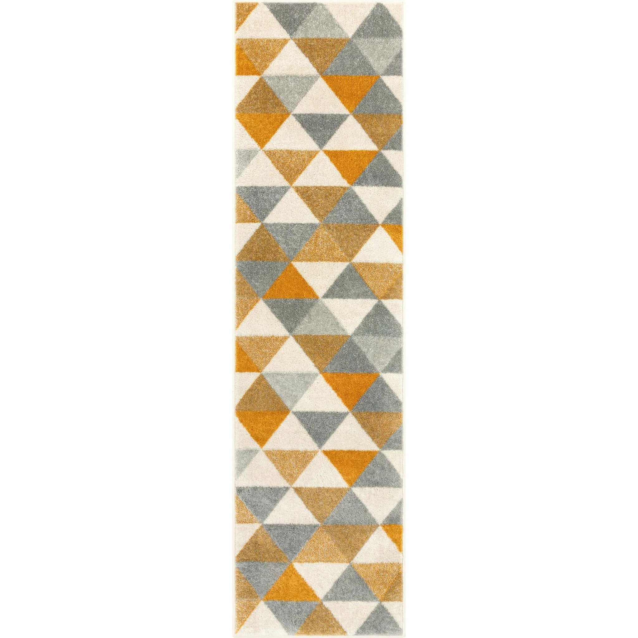 Alvin Gold Modern Geometric Rug Well Woven
