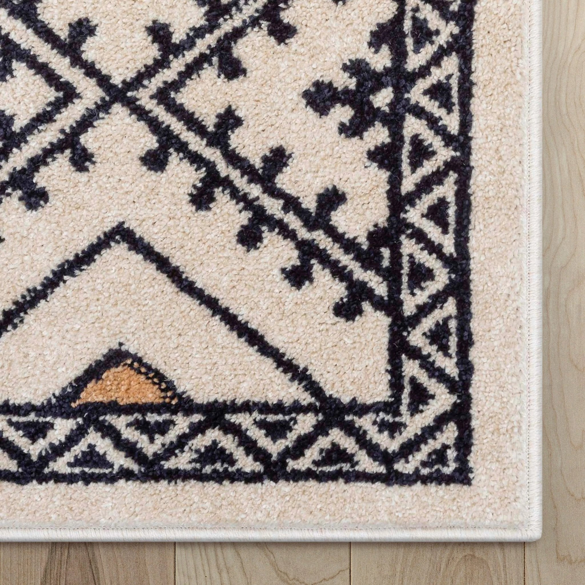 Moderne Bohemian Chic Tribal Moroccan Beige Rug Well Woven