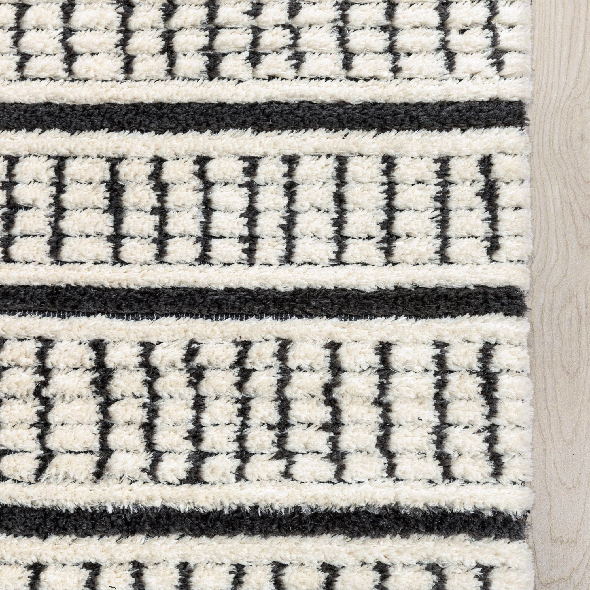 Custom Size Runner Viho  Geometric Tribal Ivory Choose Your Width x Choose Your Length Hallway Runner Rug -Soft Pile Well Woven