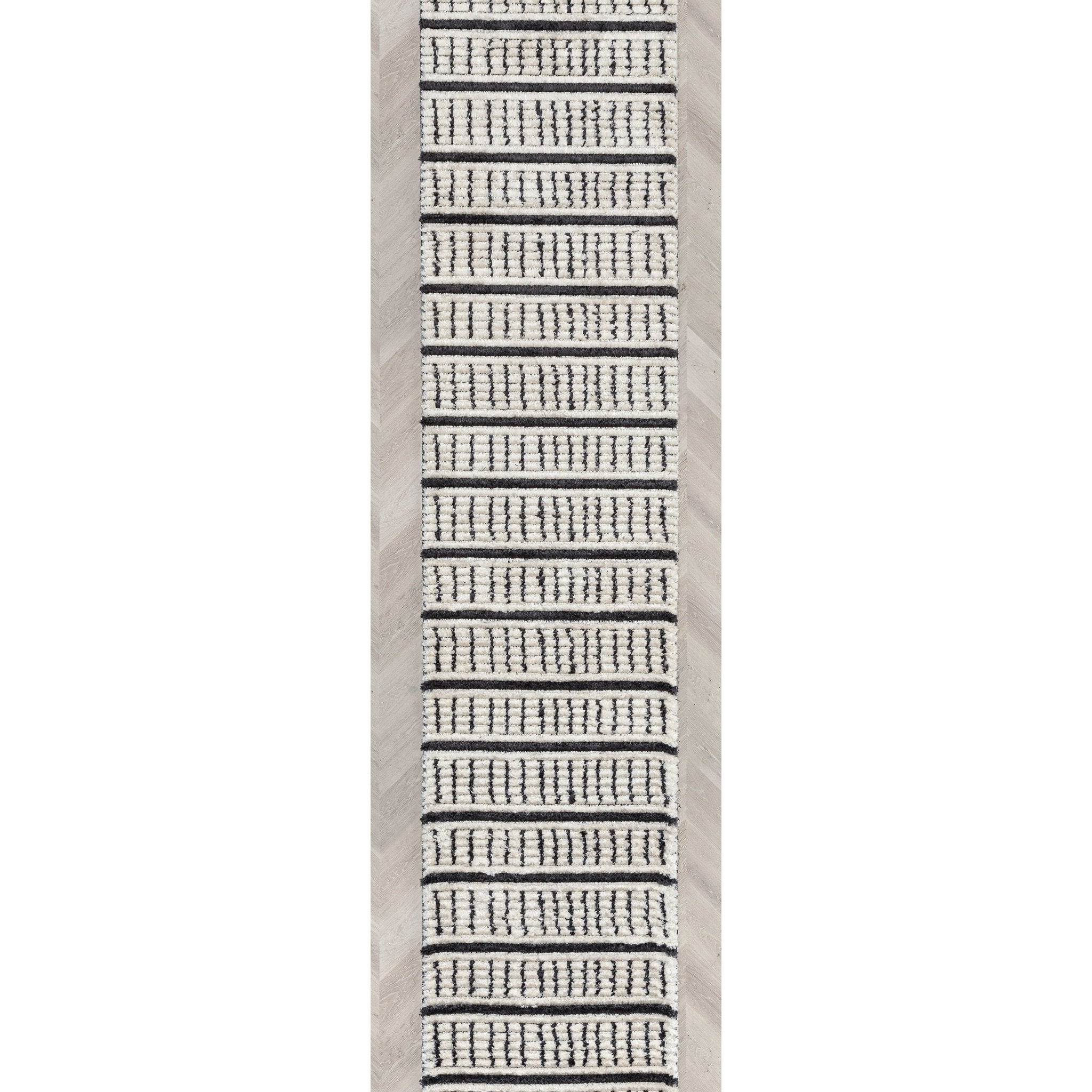 Custom Size Runner Viho Geometric Tribal Ivory Choose Your Width x Choose Your Length Hallway Runner Rug -Soft Pile Well Woven