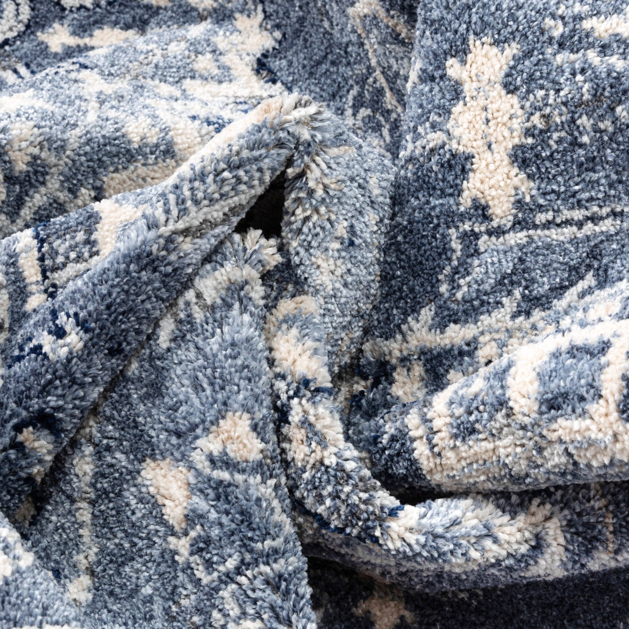 Custom Size Runner Camilla Farmhouse Medallion Denim Blue Choose Your Width x Choose Your Length Hallway Runner Rug Well Woven