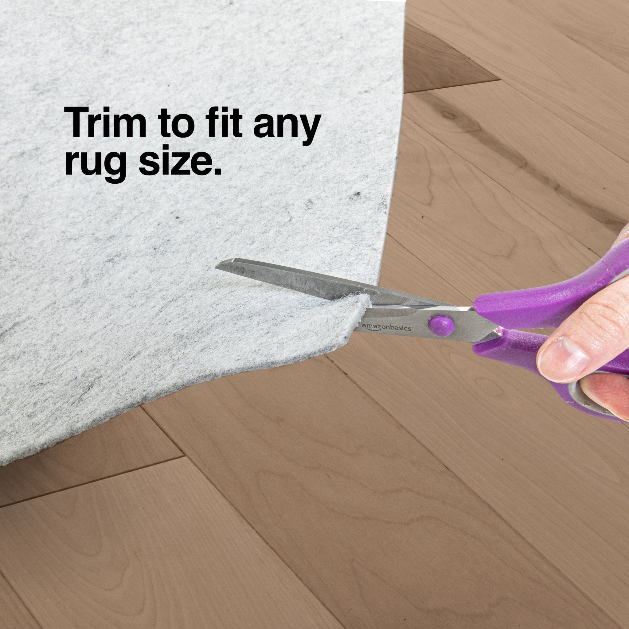 Non-Slip Felt Rug Pad – Easy to Trim, Safe for All Floors, Grey Cream Slim 1/8” Thickness Well Woven