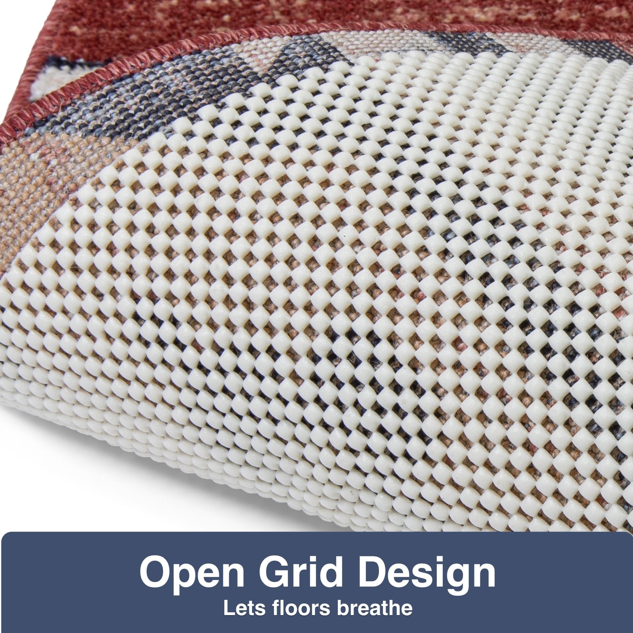 Elle Basics Rug Pad - Your Non-Slip Solution for Any Surface - 1/8" Thick Cushioned -  All-Floor Protection Well Woven