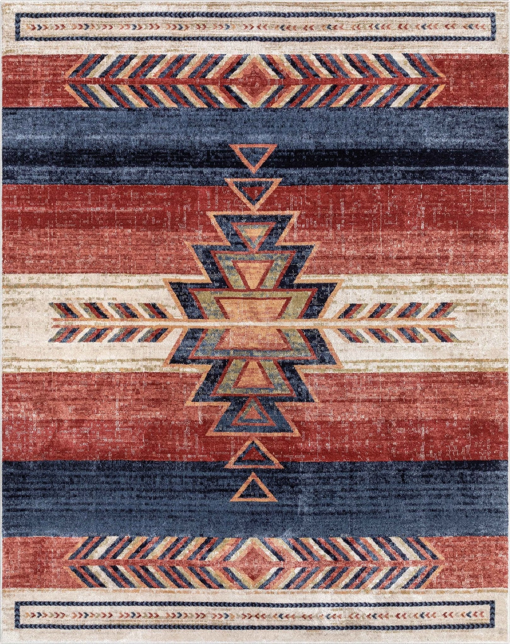 Dustin Southwestern Tribal Medallion Crimson Rug Well Woven