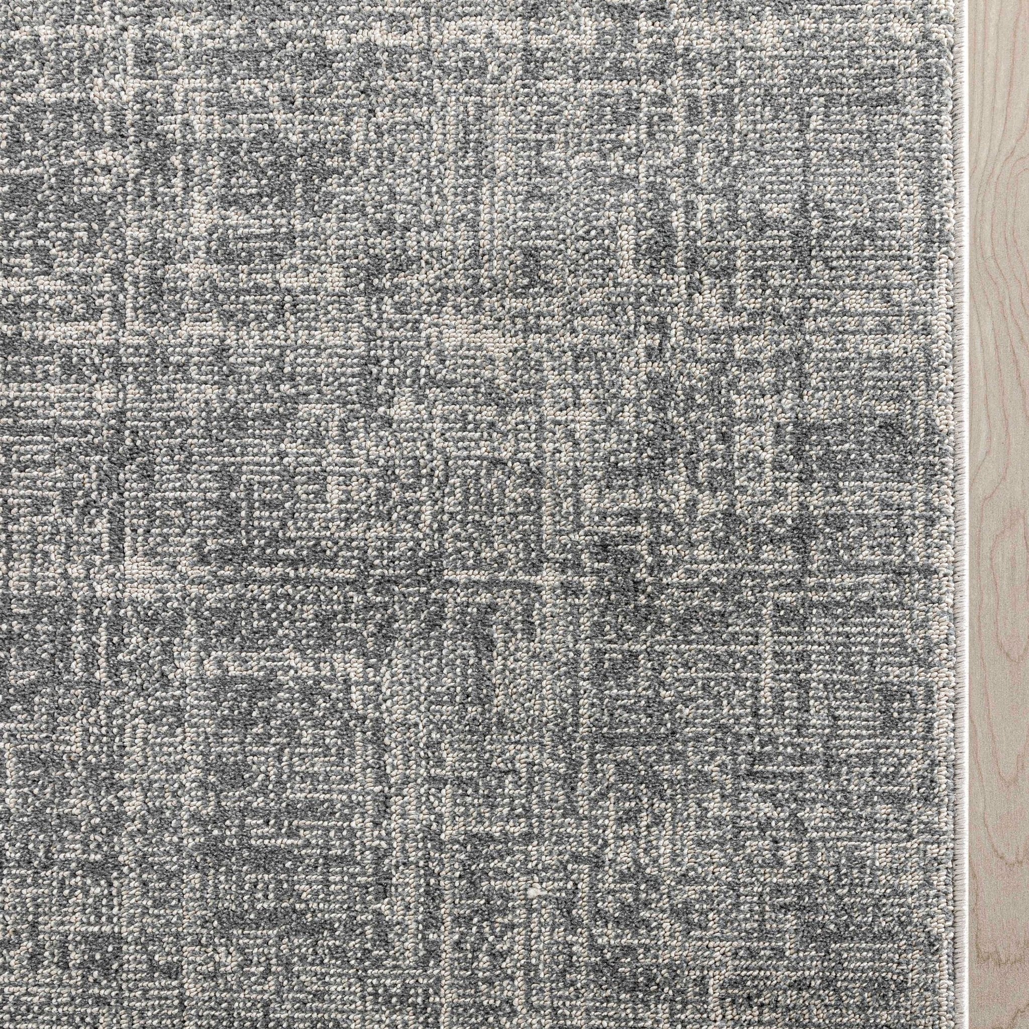 Custom Size Hallway & Stair Runner - Como Ivory Grey Choose Your Width x Choose Your Runner Length- Made to Order Runner - Ultra-Soft,  Tweed Tonal Colors - Looped Pile Well Woven