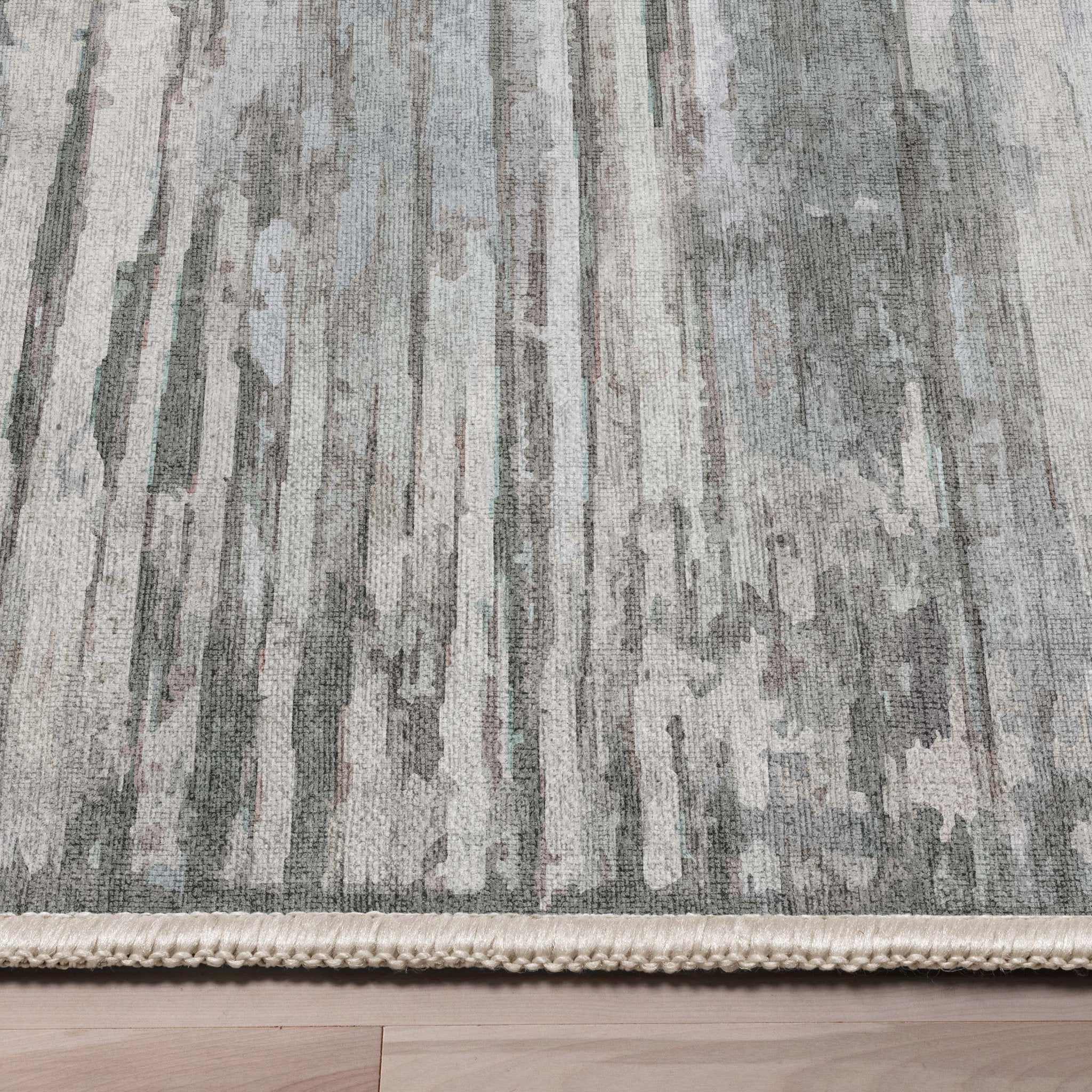 Havana Abstract Geometric Lines Beige Blue Flatweave Rug Well Woven