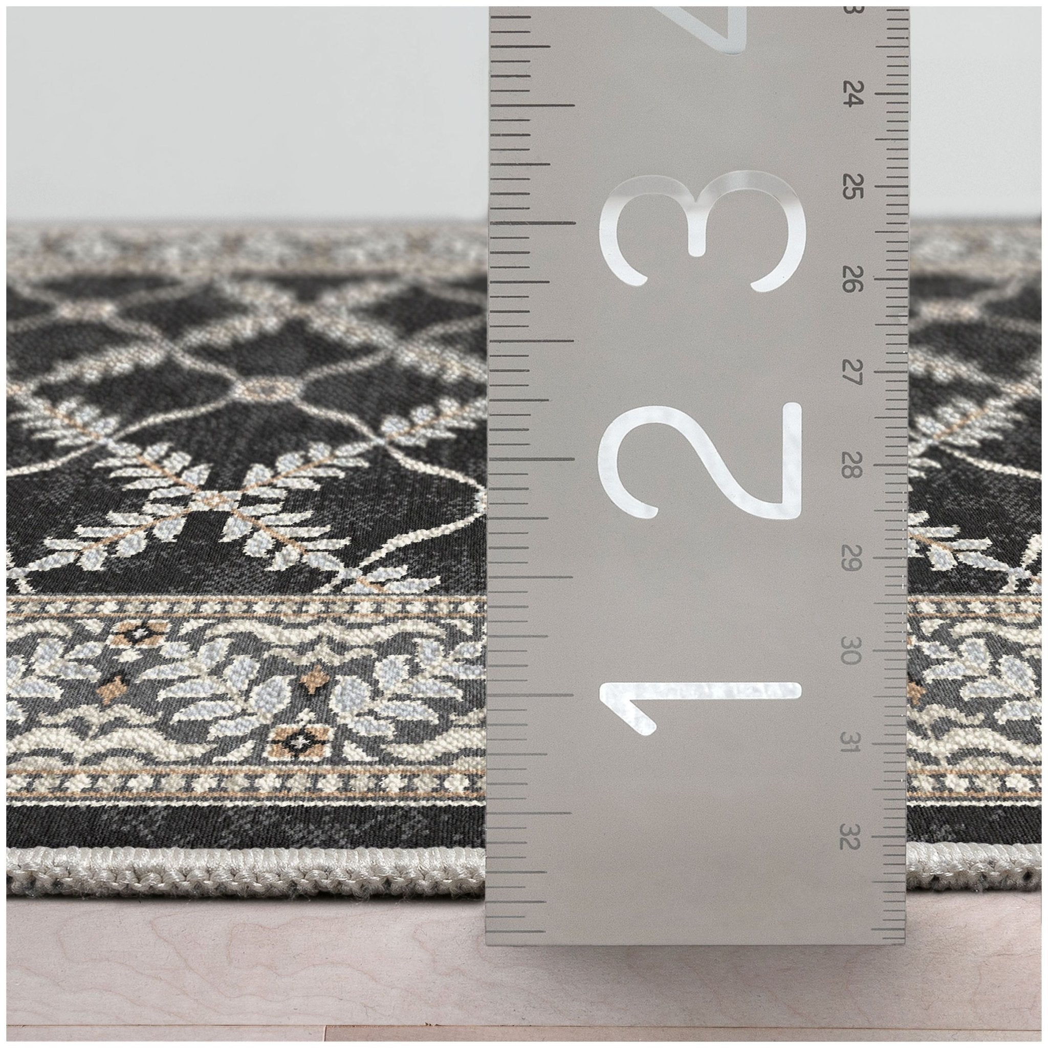 Custom Size Runner Regency Lattice Midnight Ash Choose Your Width x Choose Your Length Hallway Runner Rug Well Woven