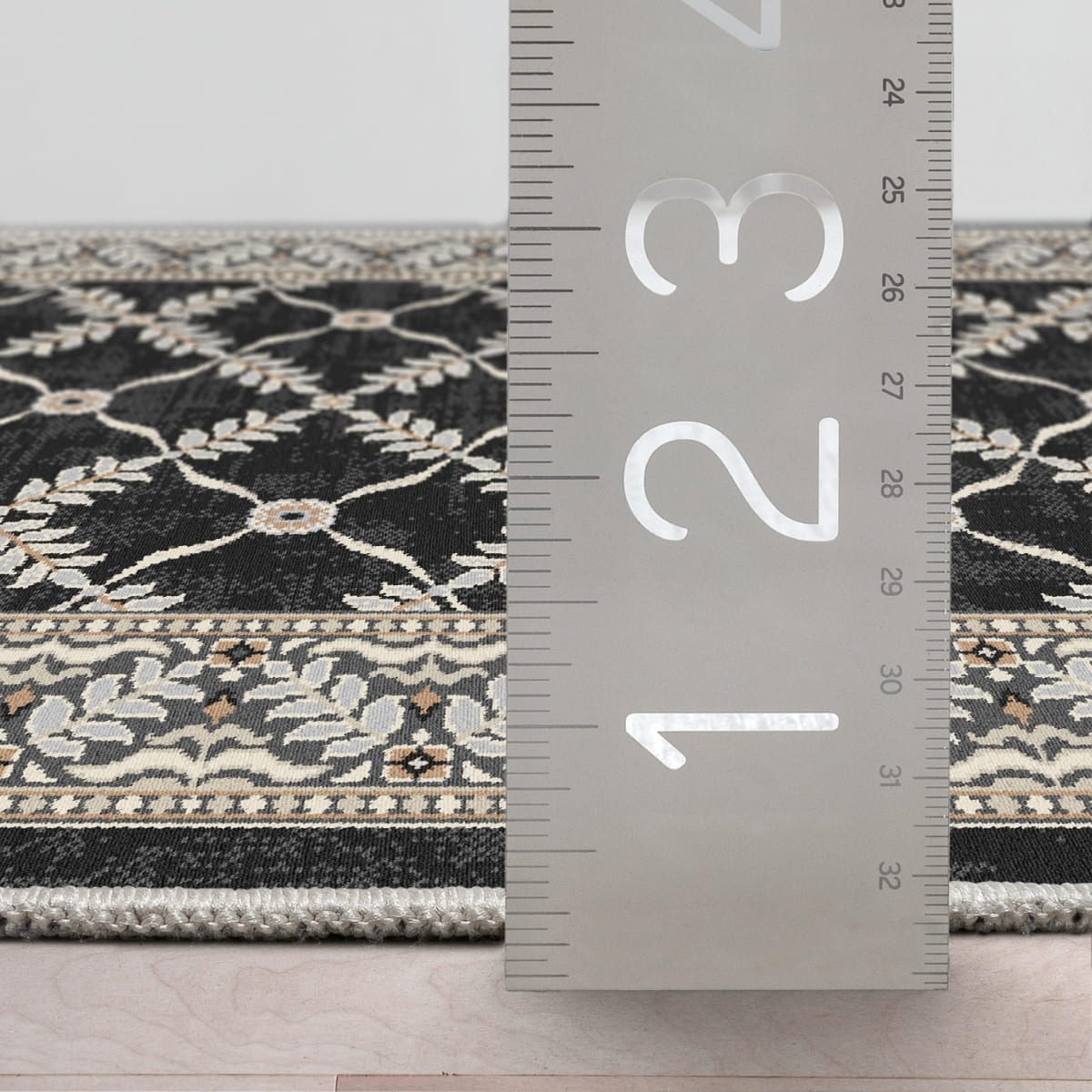 Custom Size Runner Regency Lattice Midnight Ash Choose Your Width x Choose Your Length Hallway Runner Rug Well Woven