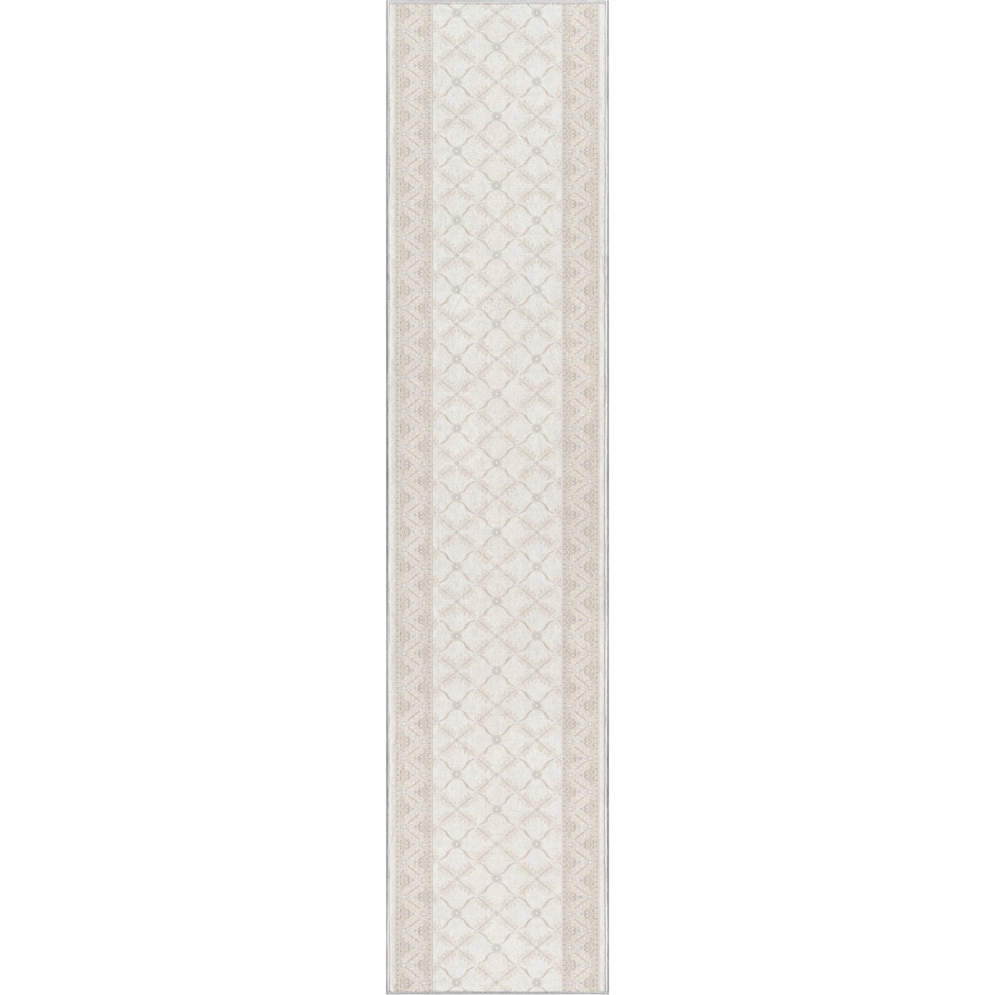 Custom Size Runner Regency Lattice Pearly Haven Choose Your Width x Choose Your Length Hallway Runner Rug Well Woven