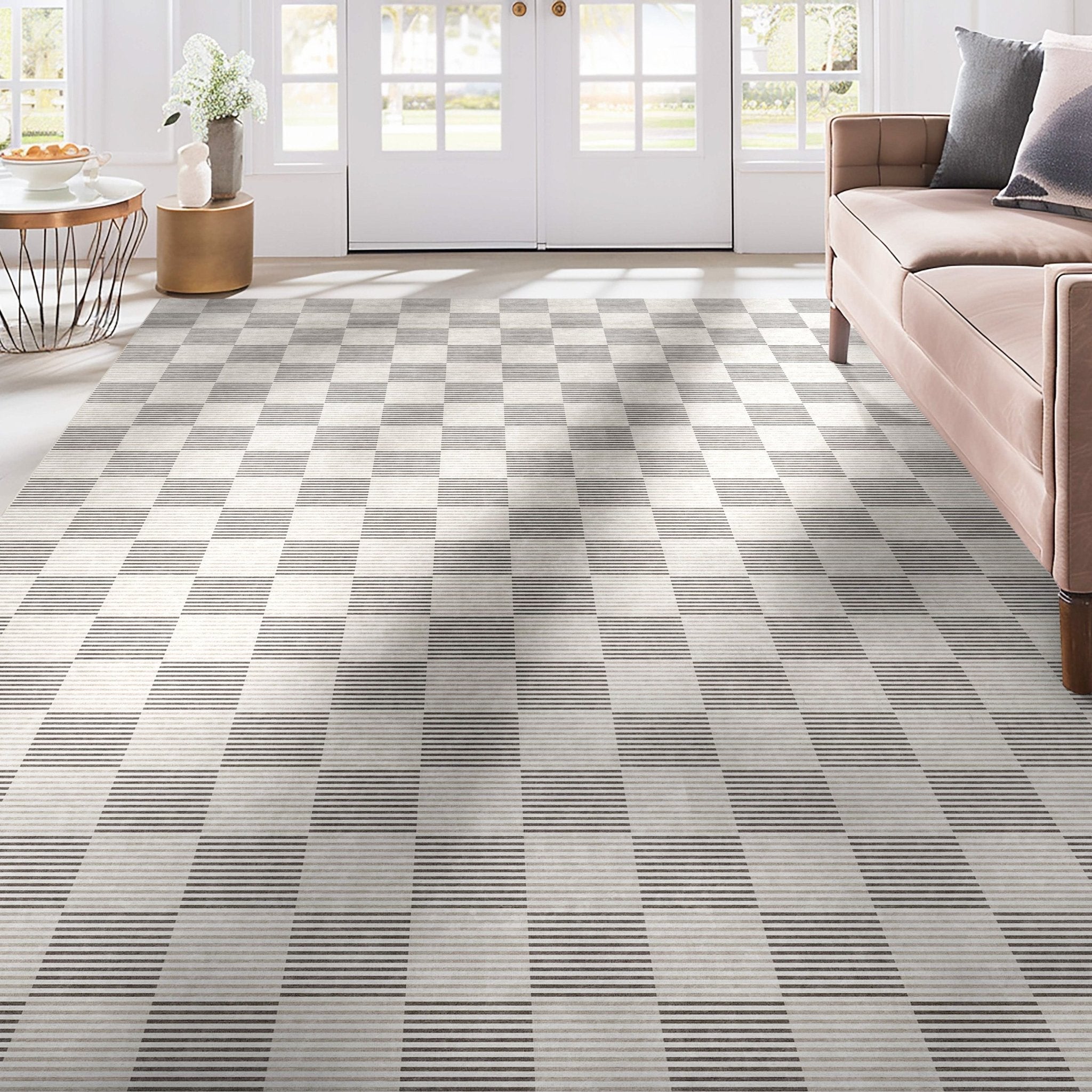 Apollo Summit Brown Geometric Flatwoven Rug – Easy Clean & Durable Well Woven