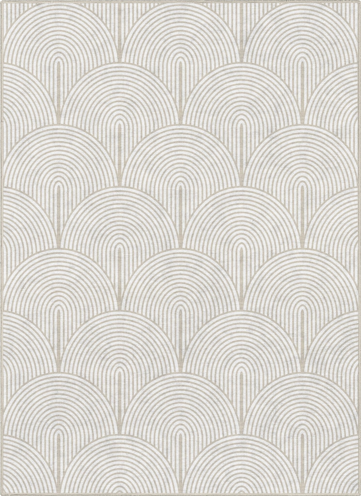 Apollo Echo Arch Pattern Beige Flatwoven Rug – Easy Clean & Durable Well Woven