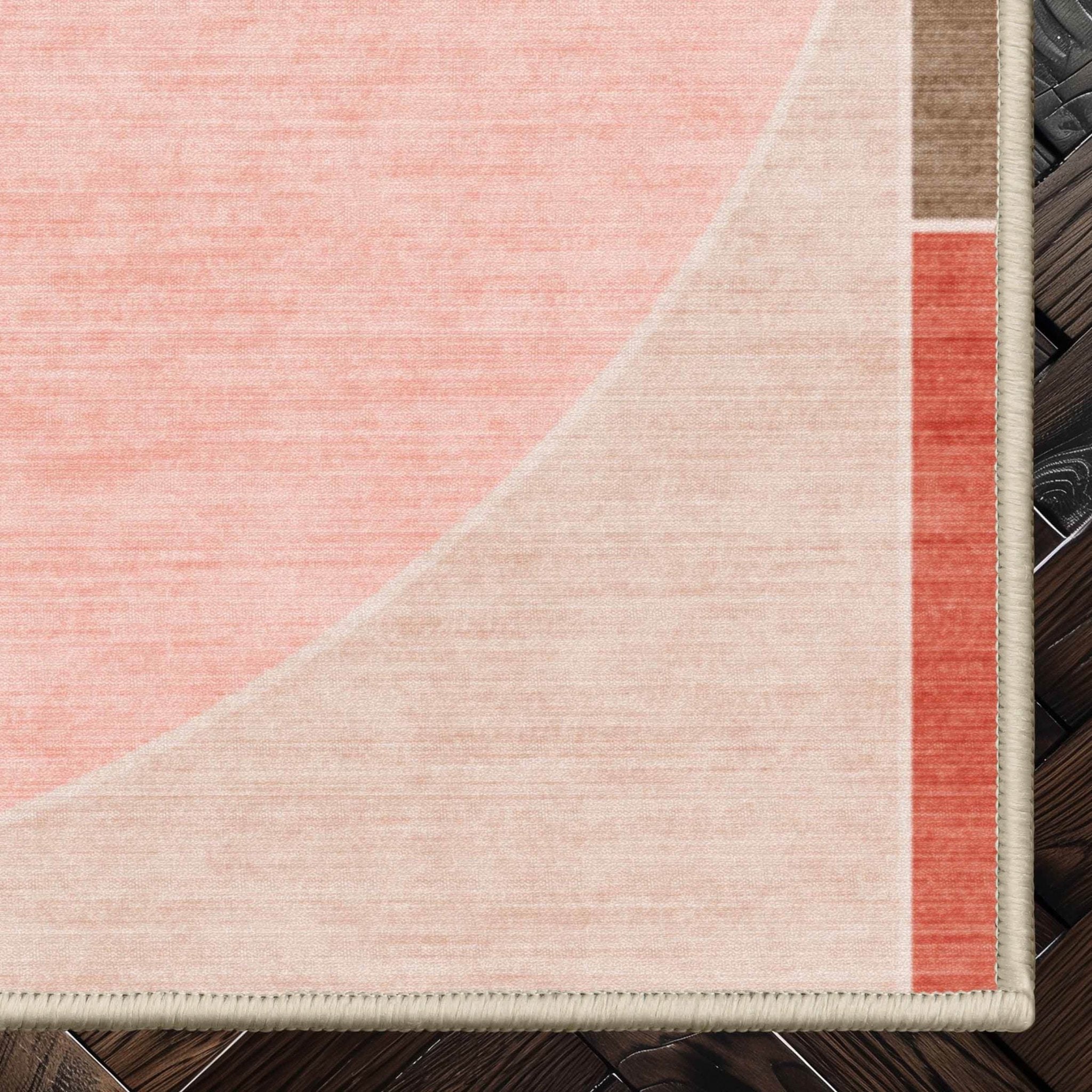 Apollo Essence Multi-Color Pastel Geometric Rug Stain-Resistant & Easy to Clean Well Woven